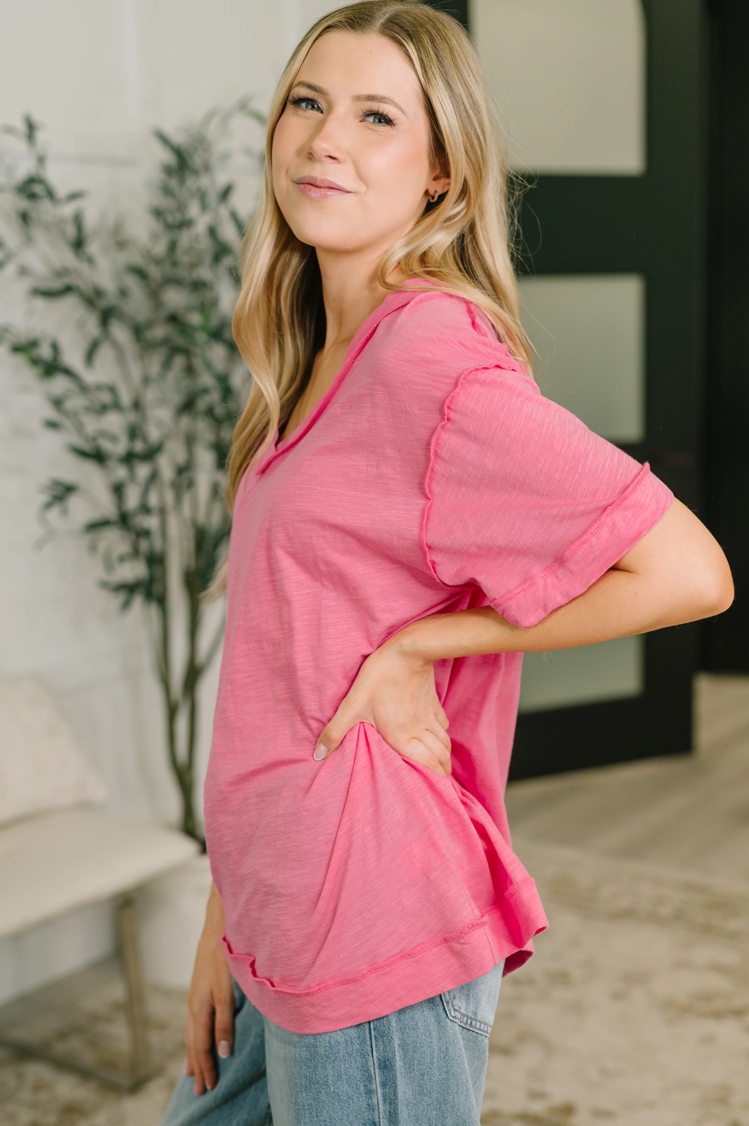 Thanks To You Relaxed Tee in Pink - 6/2/2026 NEW - Image 4