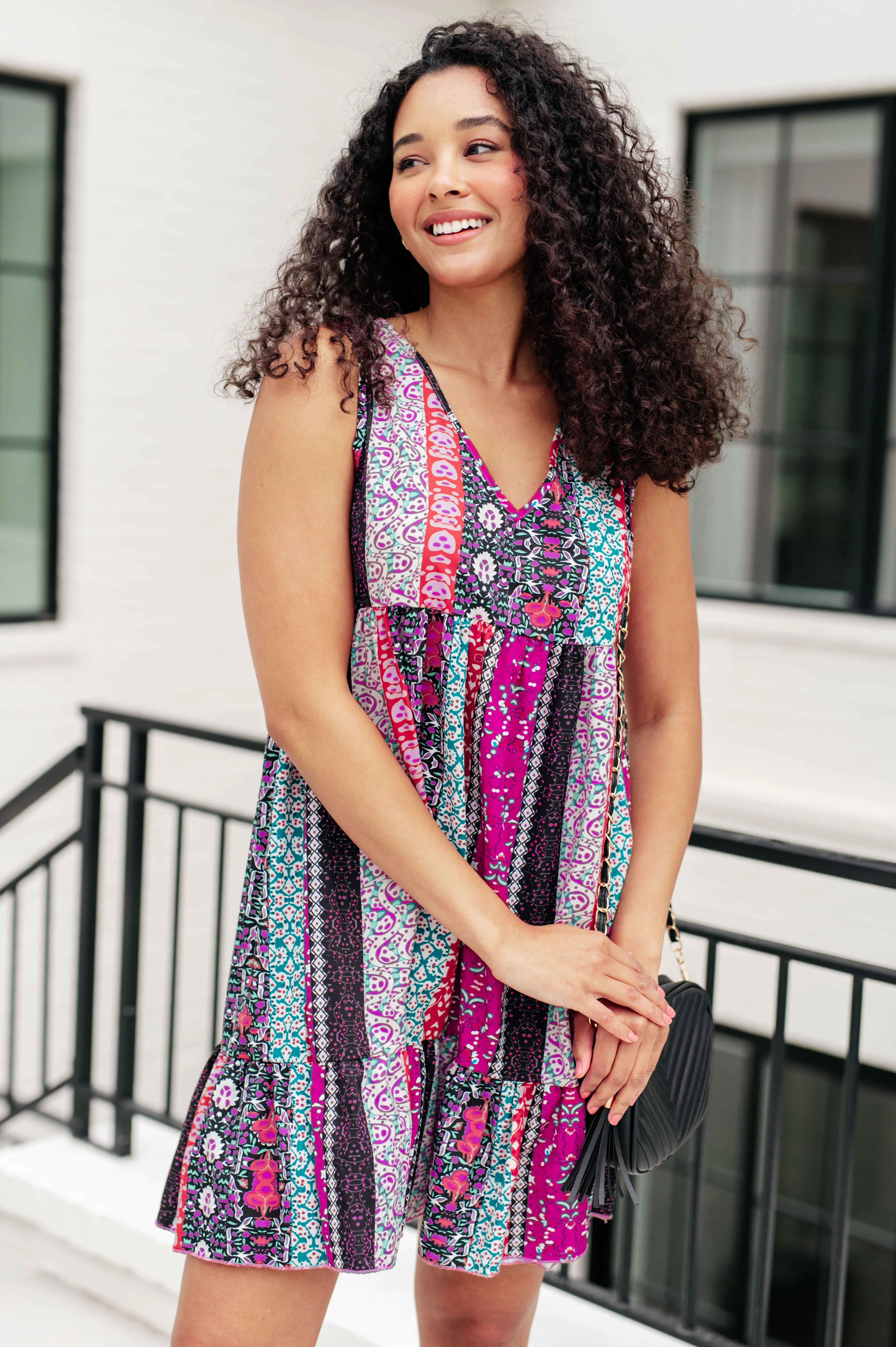 That's So Boho Mixed Print Sleeveless Dress - 5/14/2024 - Image 3