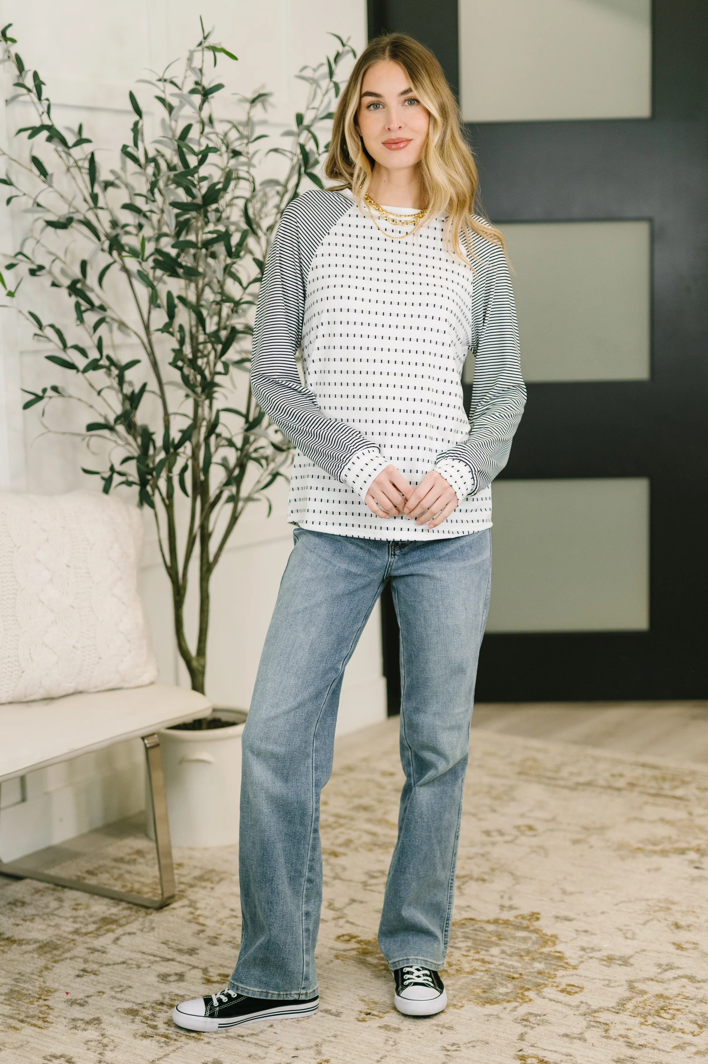 That's What I Like Raglan Patchwork Long Sleeve Top - 3/10/2026 NEW - Image 3