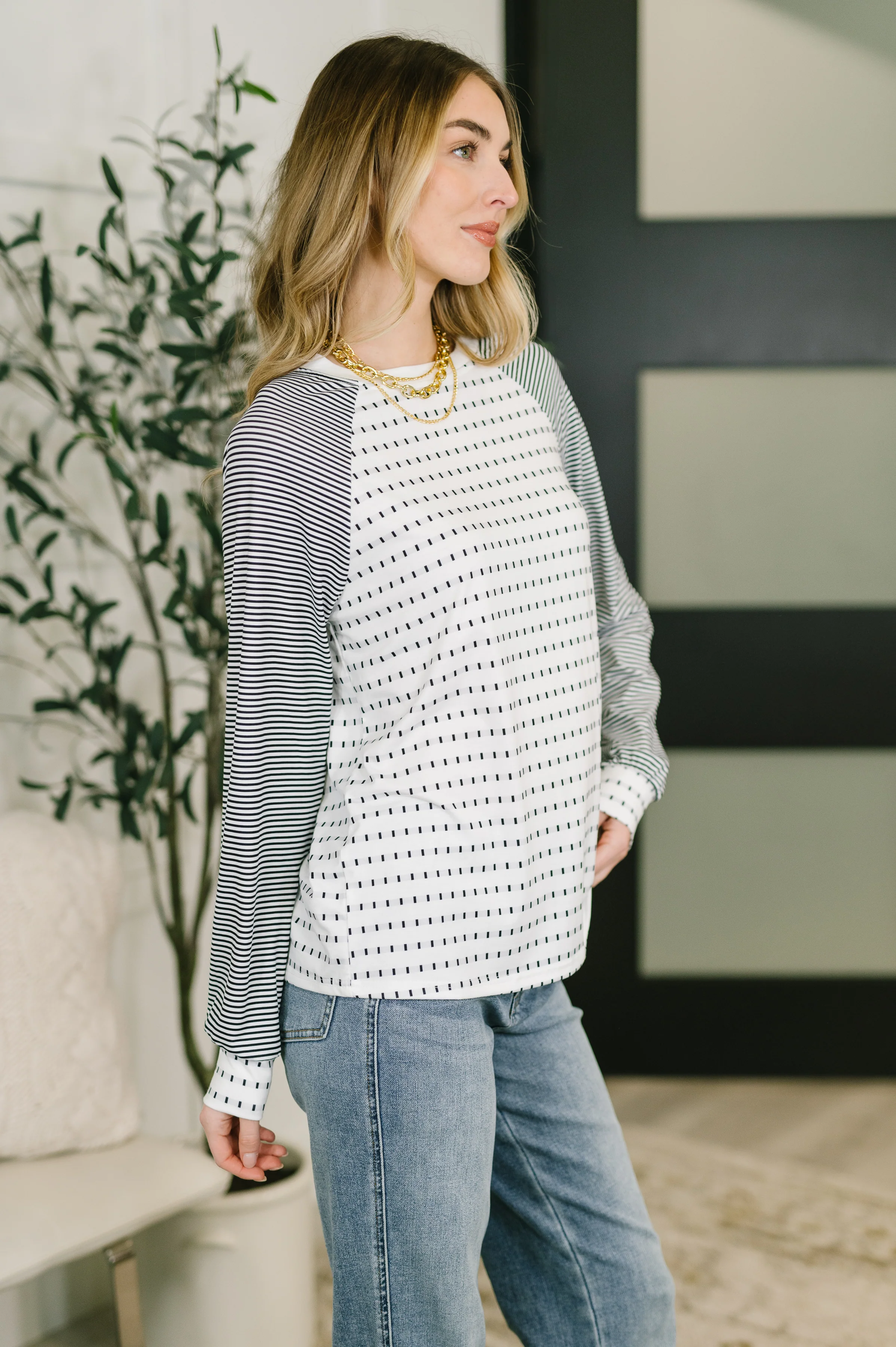 That's What I Like Raglan Patchwork Long Sleeve Top - 3/10/2026 NEW - Image 4