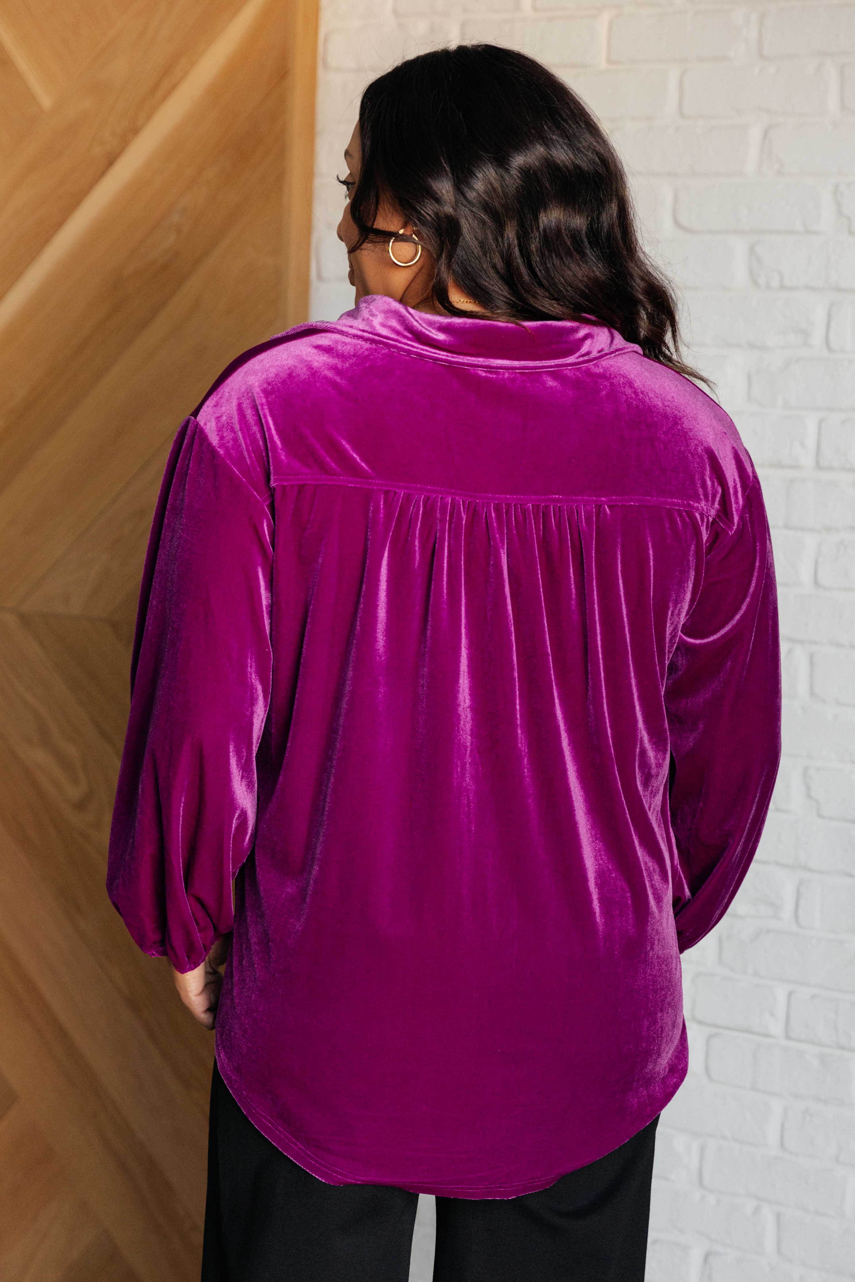 The Best Policy Velvet Balloon Sleeve Top - 12/12/2024 - Image 11