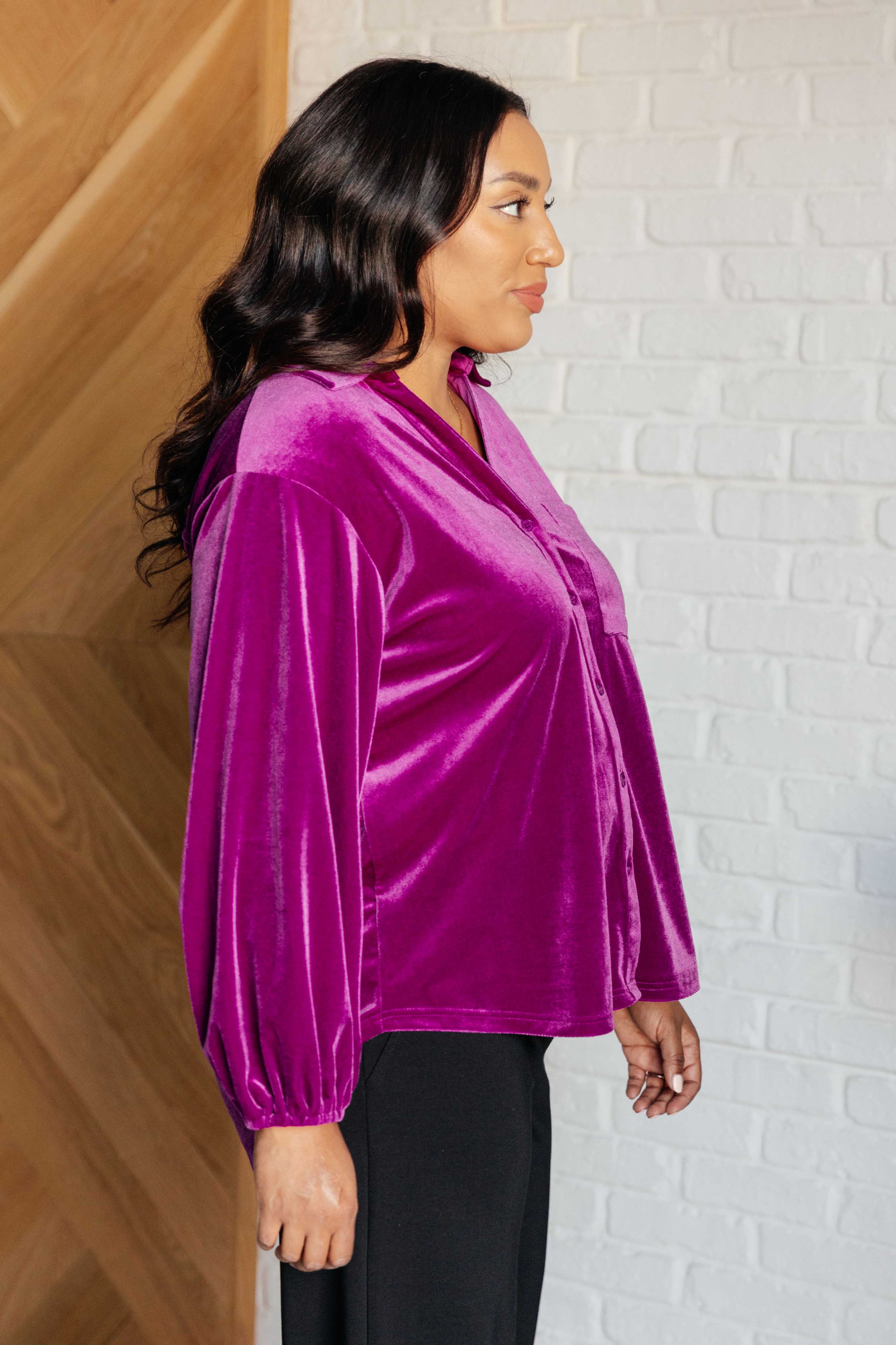 The Best Policy Velvet Balloon Sleeve Top - 12/12/2024 - Image 9