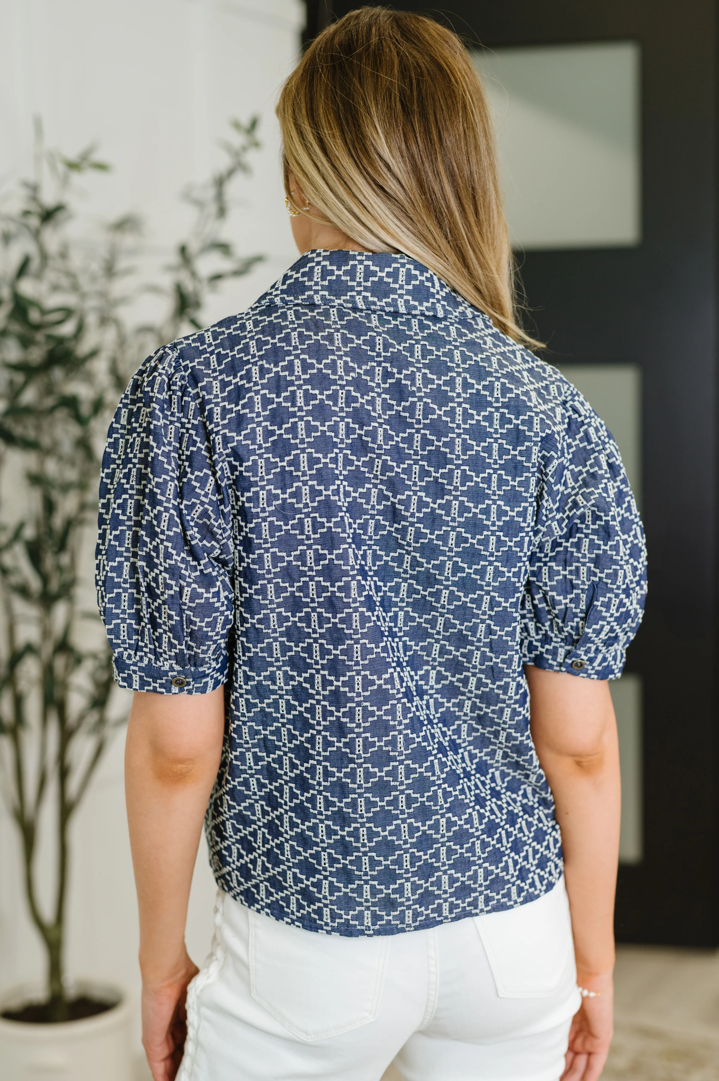 The Darling Detail Collared Blouse in Denim - 8/12/2025 - Image 5