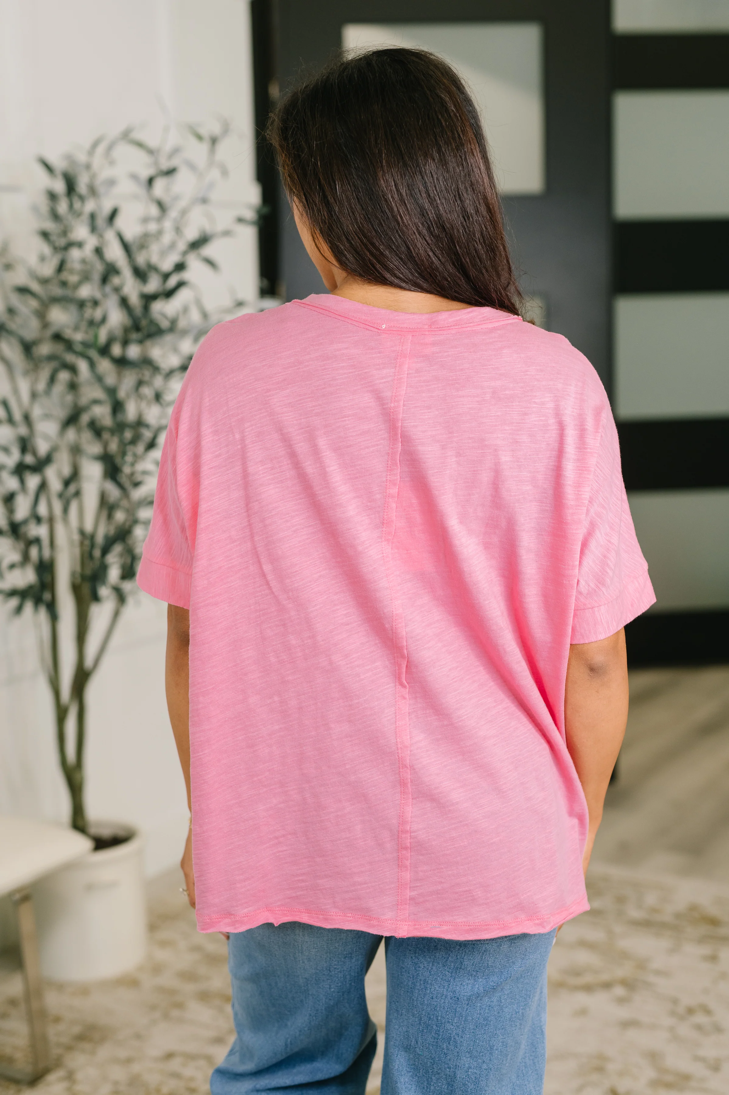 The Layback Relaxed Basic Tee in Pink - 7/24/2026 - Image 5