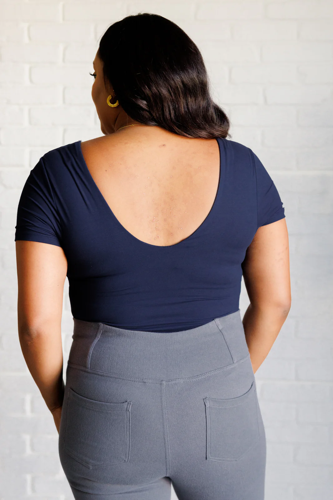 They're Not Like Us Square Neck Bodysuit in Navy - 9/18/2024 - Image 8