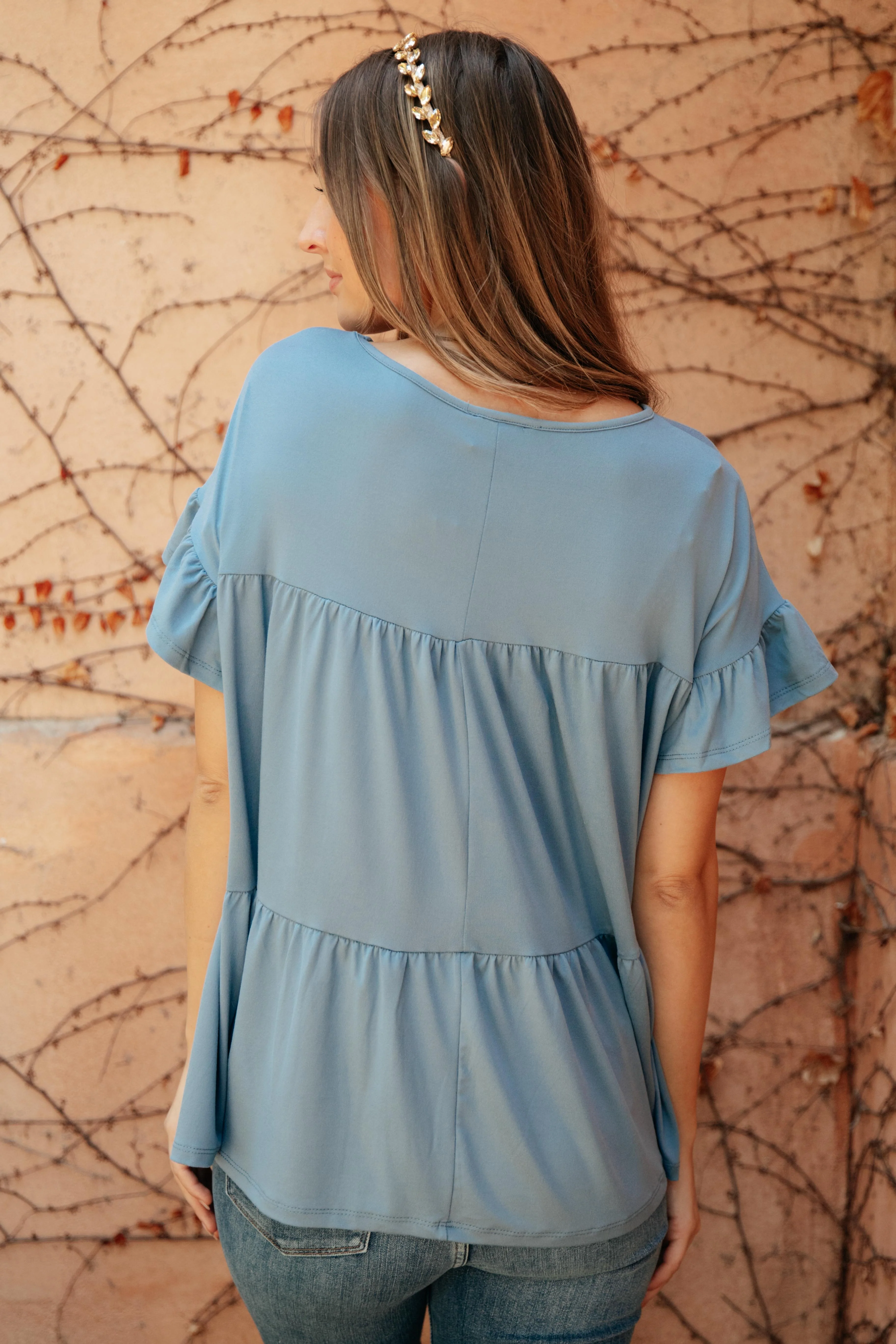 Tiered Top in Denim - 8/26/2021 - Image 10