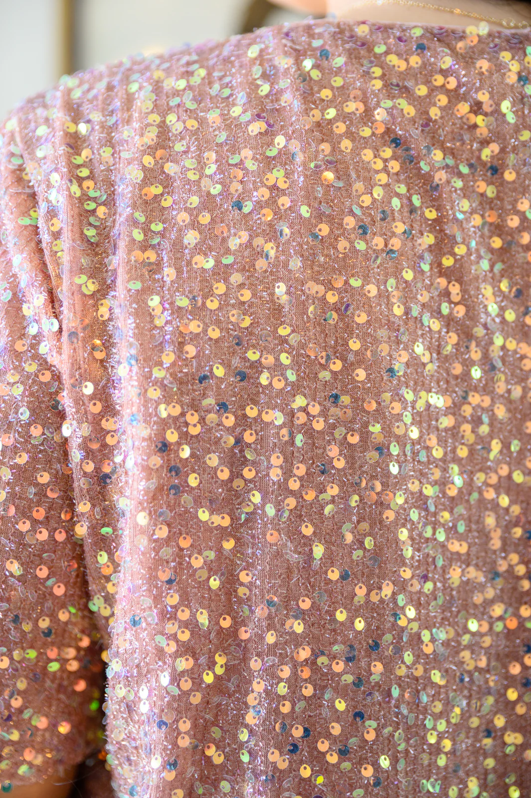 Times Square Sequin Short Sleeve Top In Gold - 12/6/2022 - Image 5