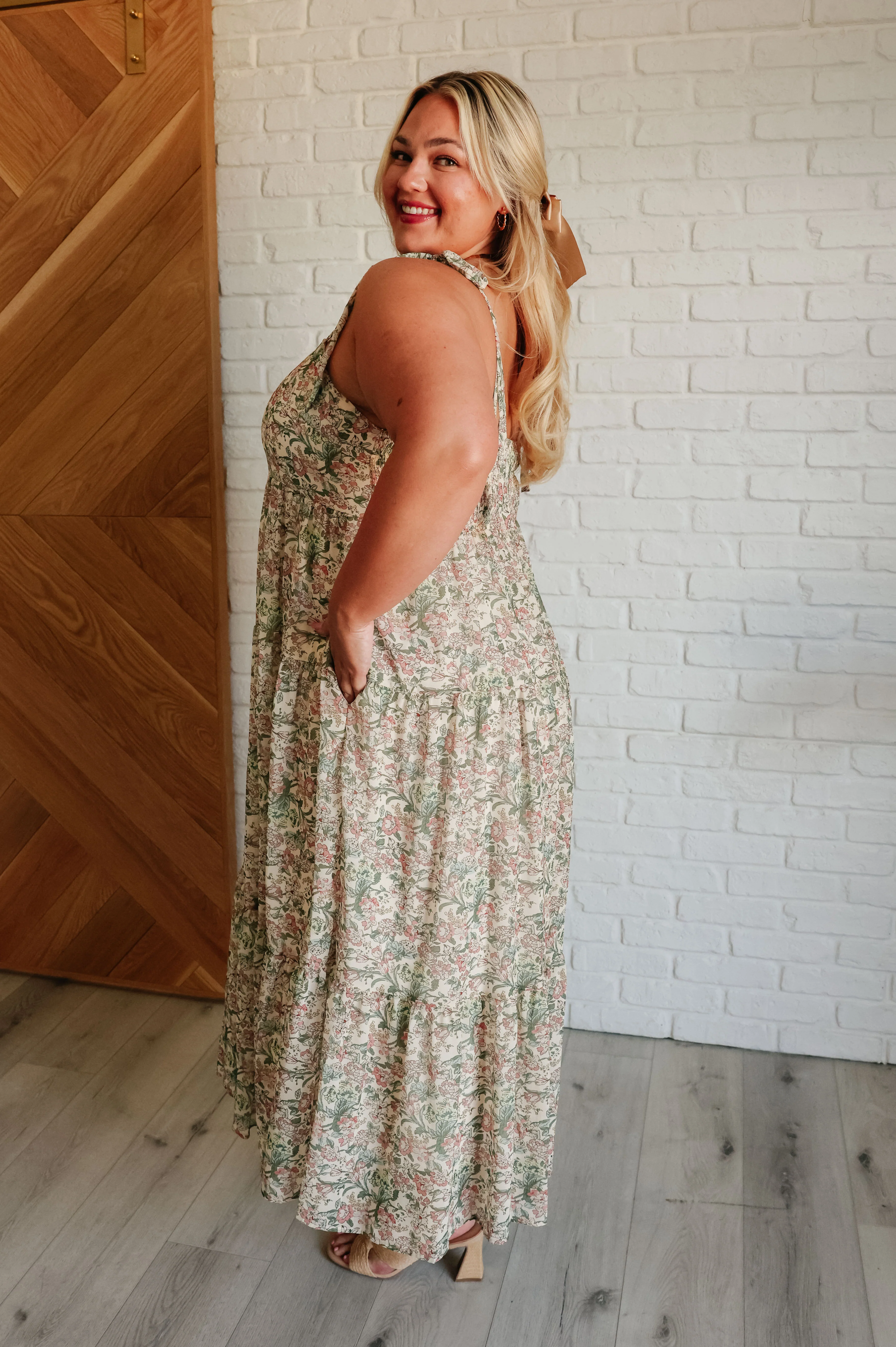 Tiptoe Through the Tulips Square Neck Tiered Dress - 9/3/2024 - Image 4