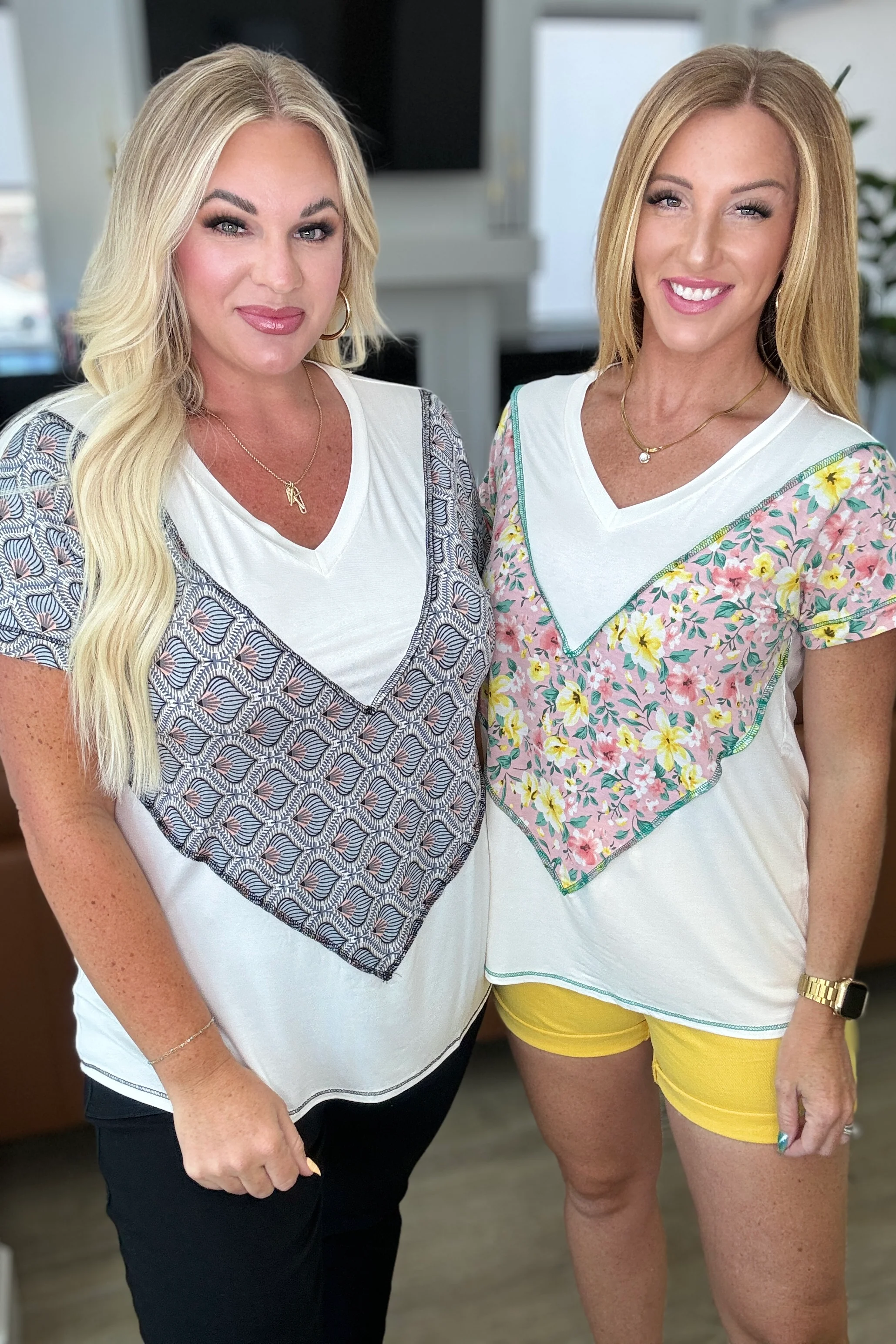 To Rock a Rhyme Color Block Top in Abstract - 6/25/2024 - Image 3