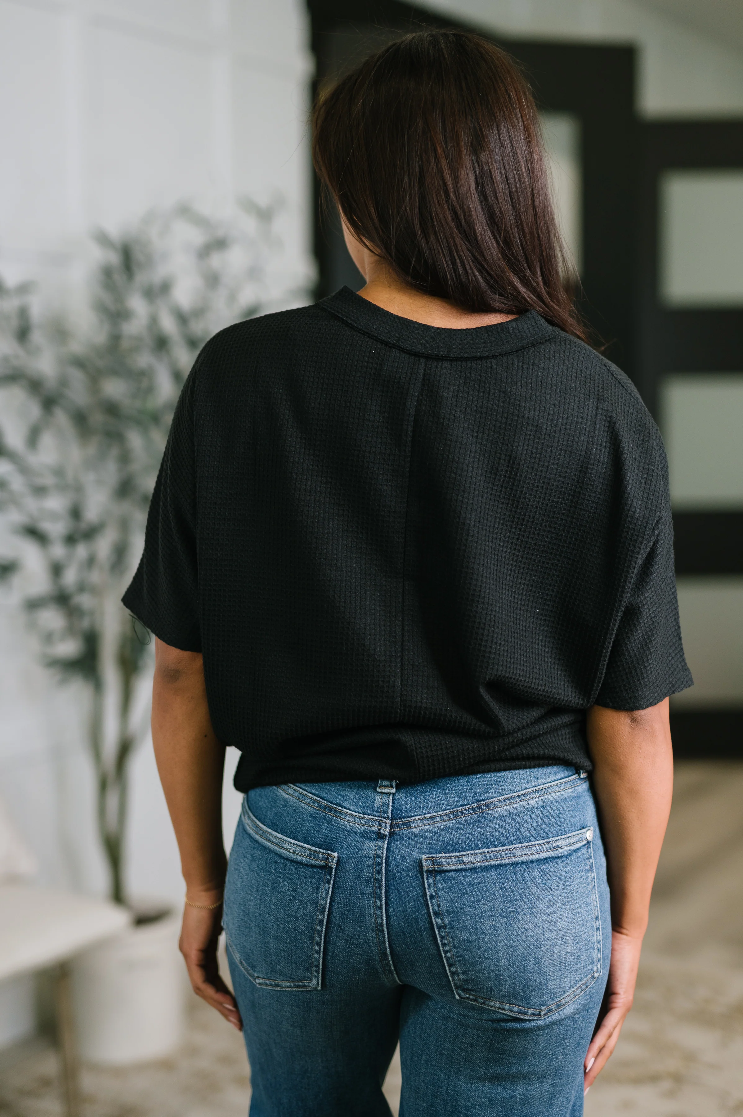 Together We're Unlimited Basic V-Neck Tee in Black - 5/5/2026 NEW - Image 5