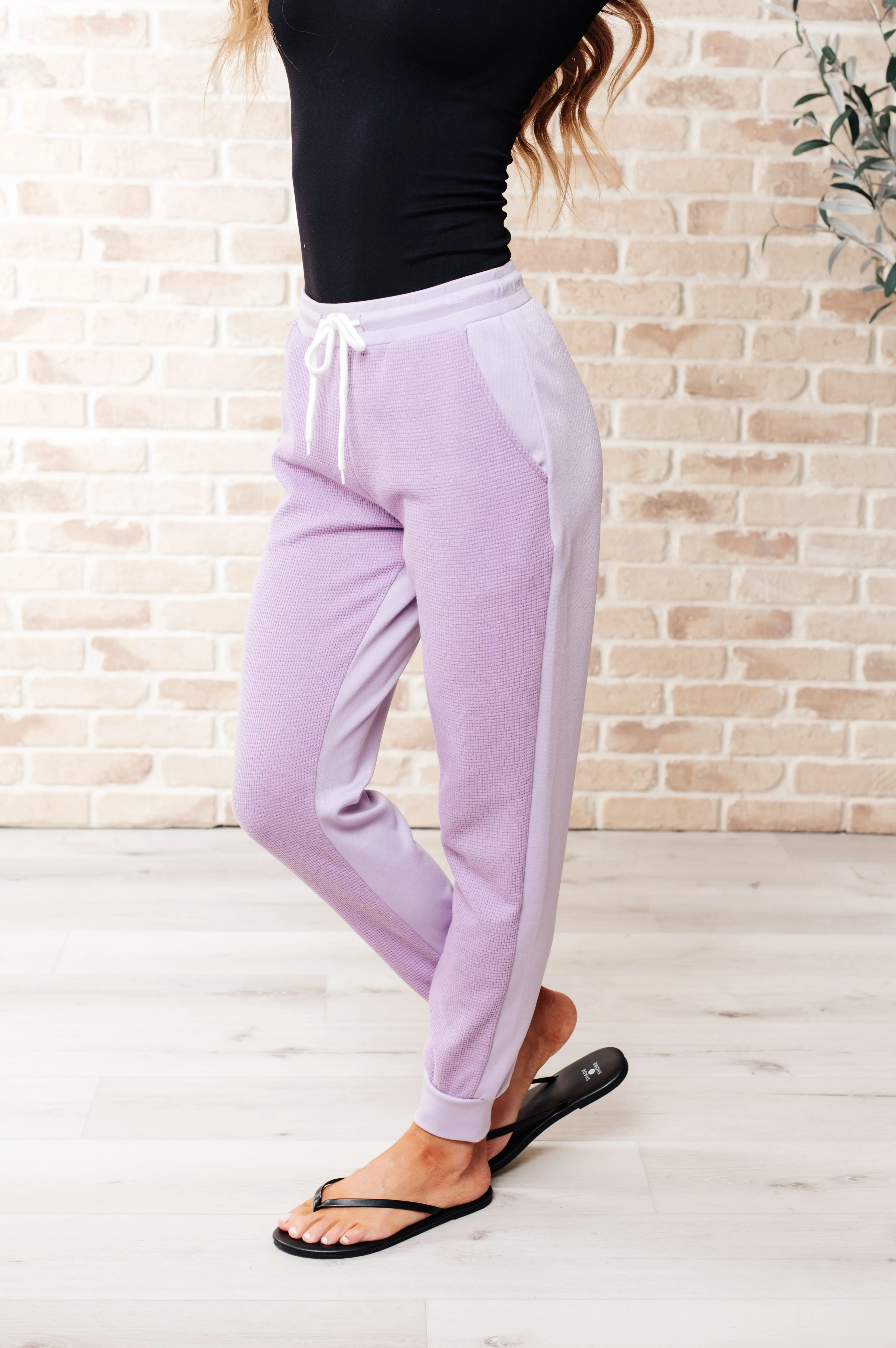 Tommy Two Tone Waffle Joggers Purple - 7/3/2024 - Image 6