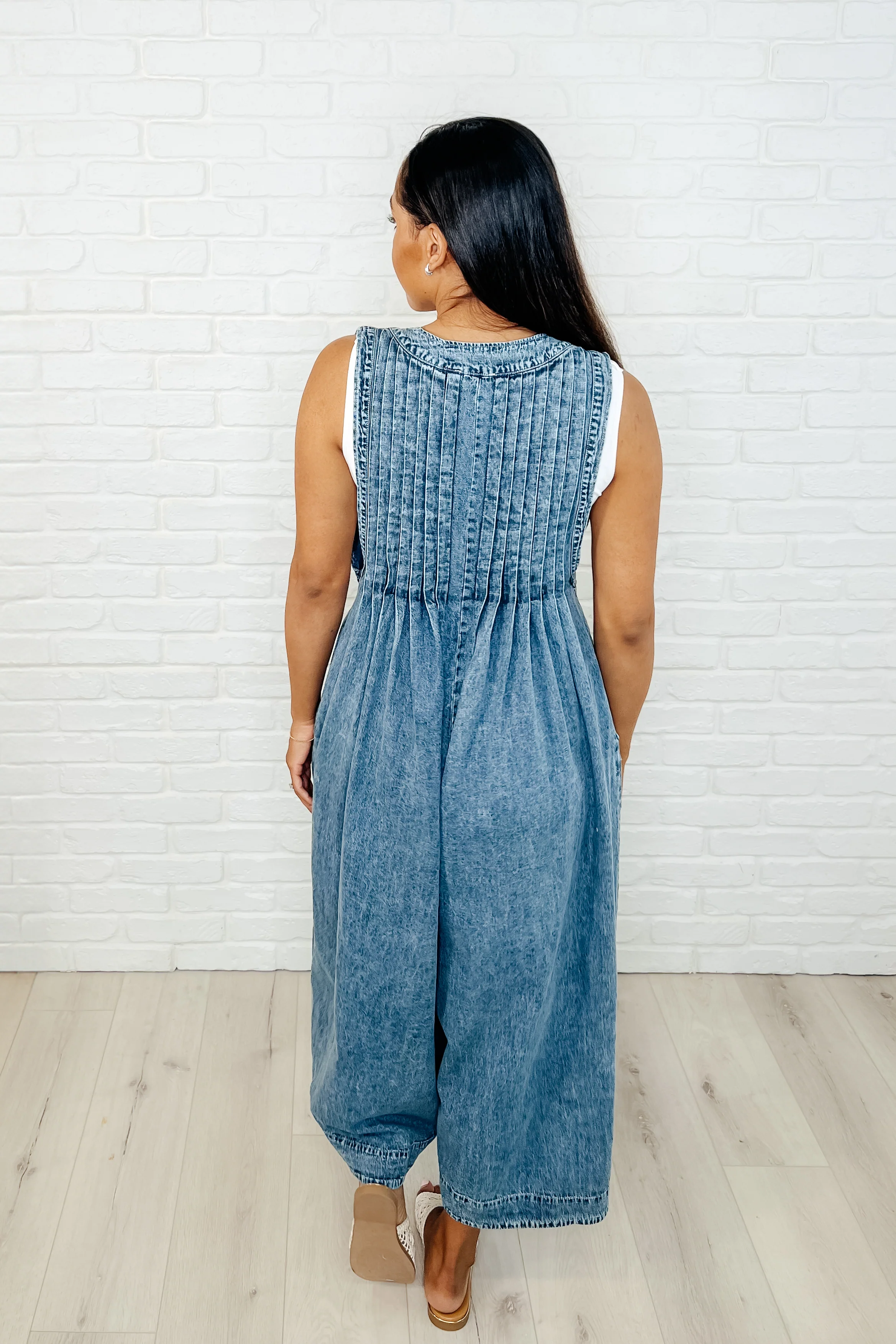 Too Cool For Fools Wide Leg Jumpsuit in Denim - 4/1/2025 - Image 5