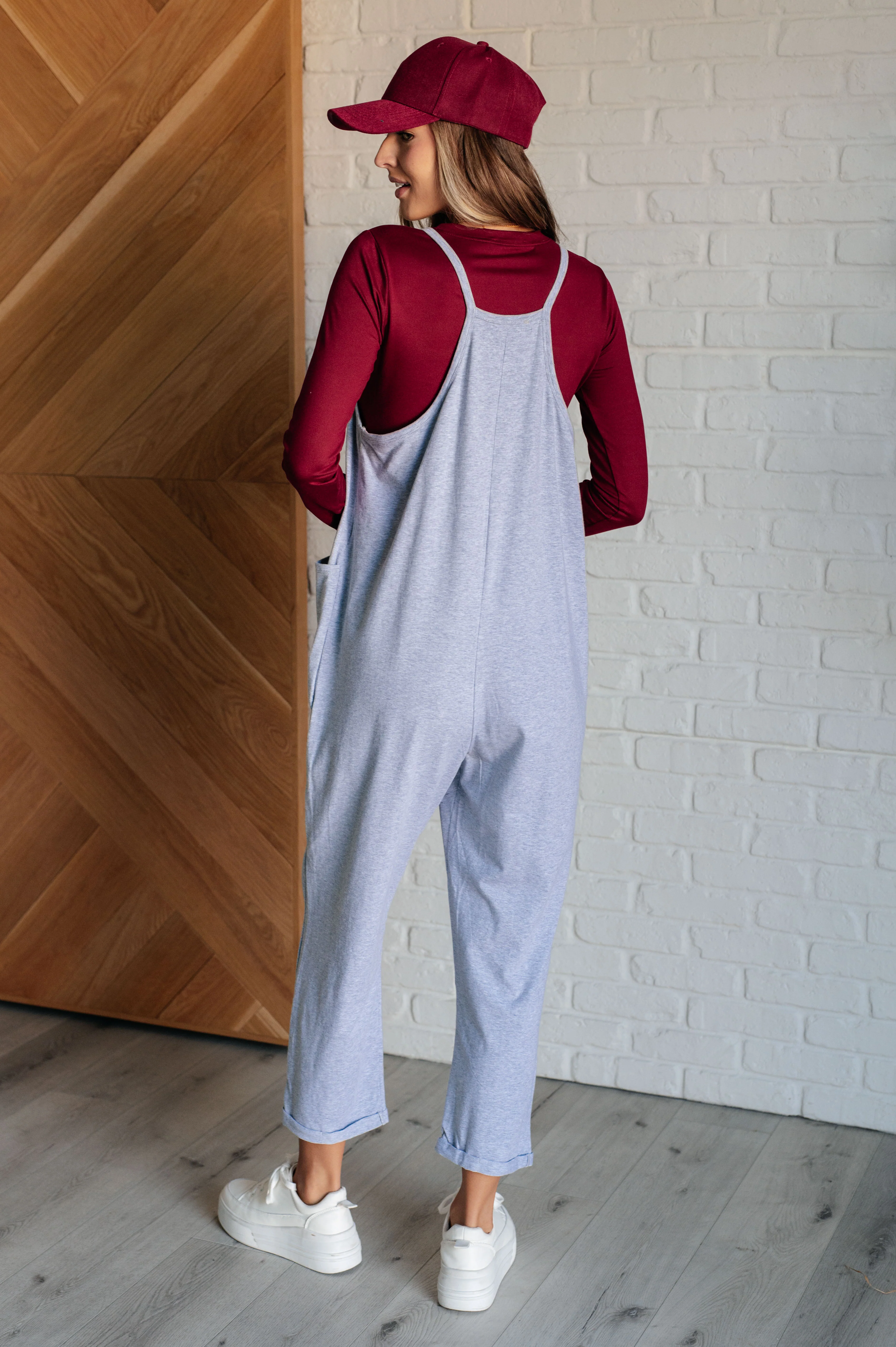 Totally Me Spaghetti Strap Jumpsuit in Heather Grey - 11/13/2024 - Image 8