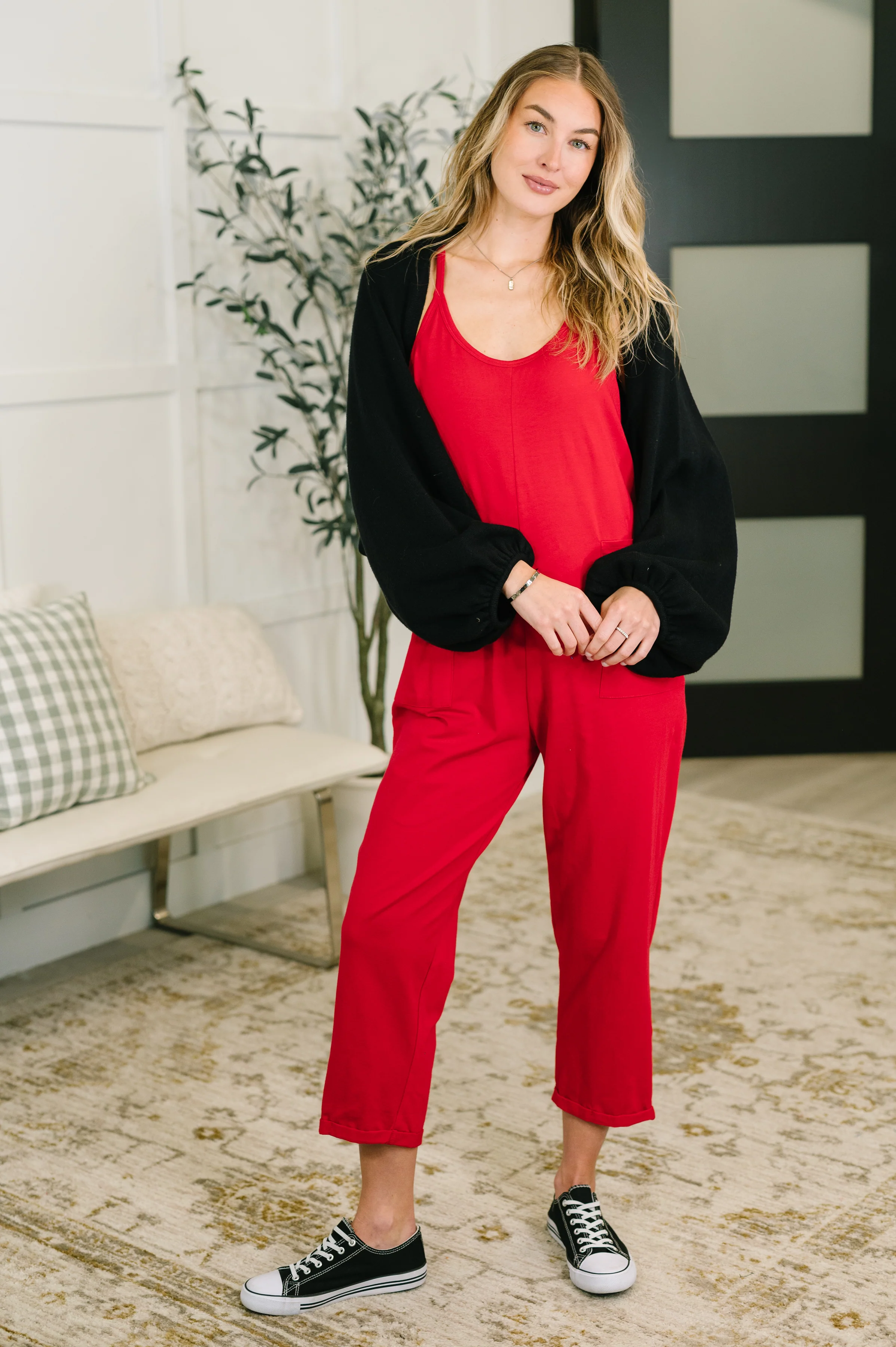 Totally Me Spaghetti Strap Jumpsuit Ruby - 5/20/2026 - Image 3