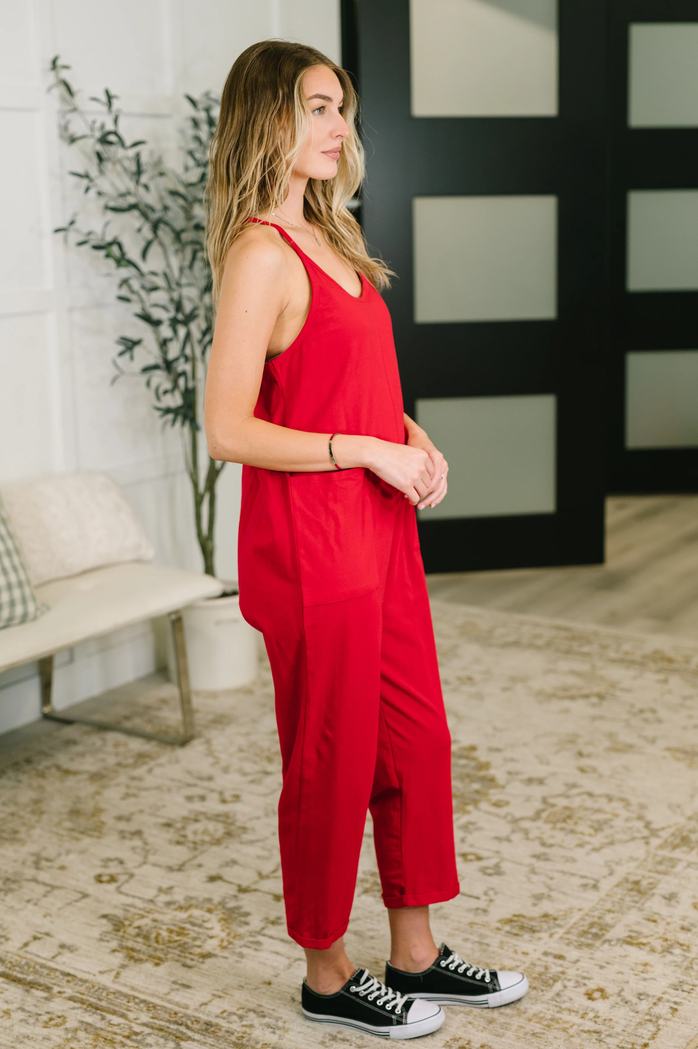 Totally Me Spaghetti Strap Jumpsuit Ruby - 5/20/2026 - Image 4