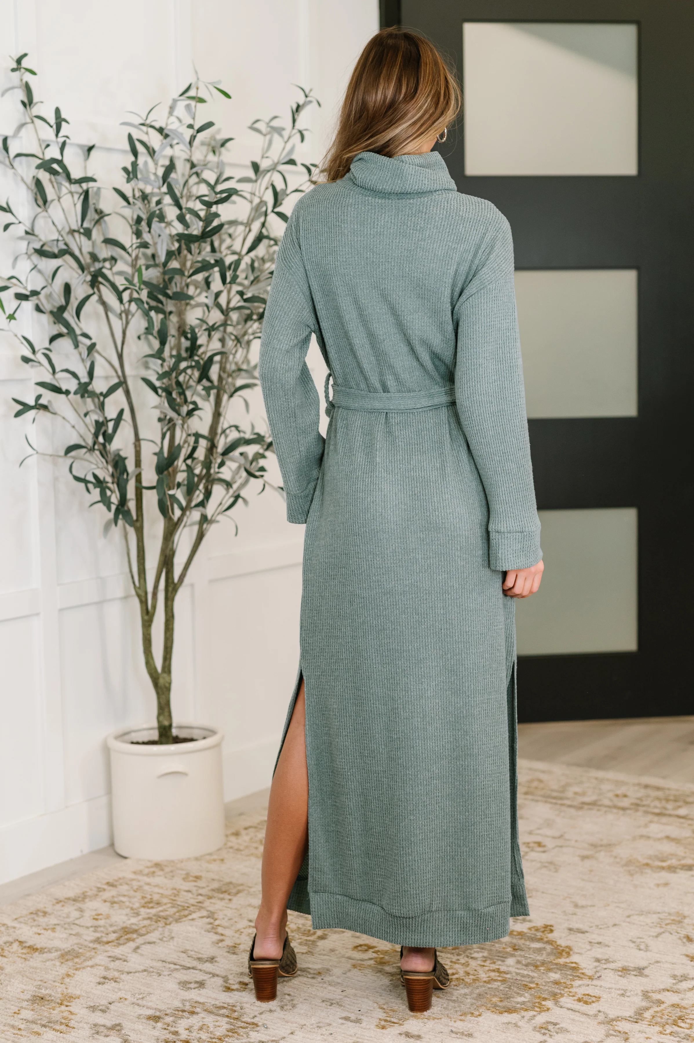 Travel Plush Knit Dress in Soft Teal - 11/7/2025 - Image 4