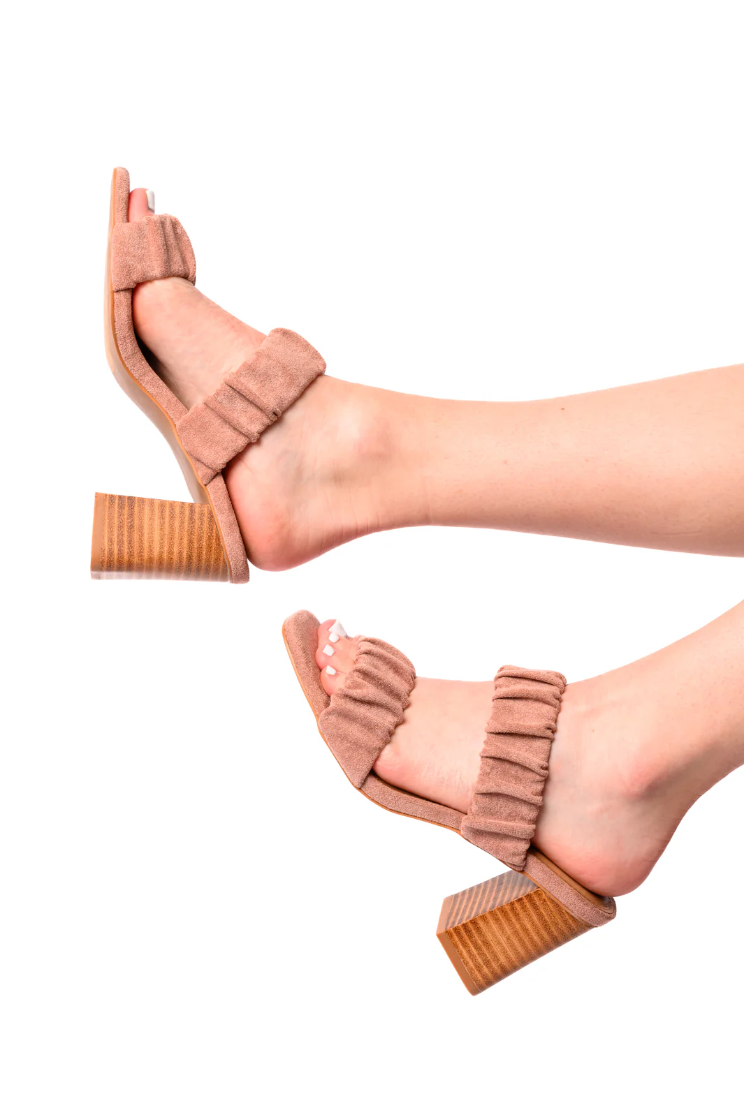 Tropic Like it's Hot Heels in Blush Suede - 6/19/2024 Corkys