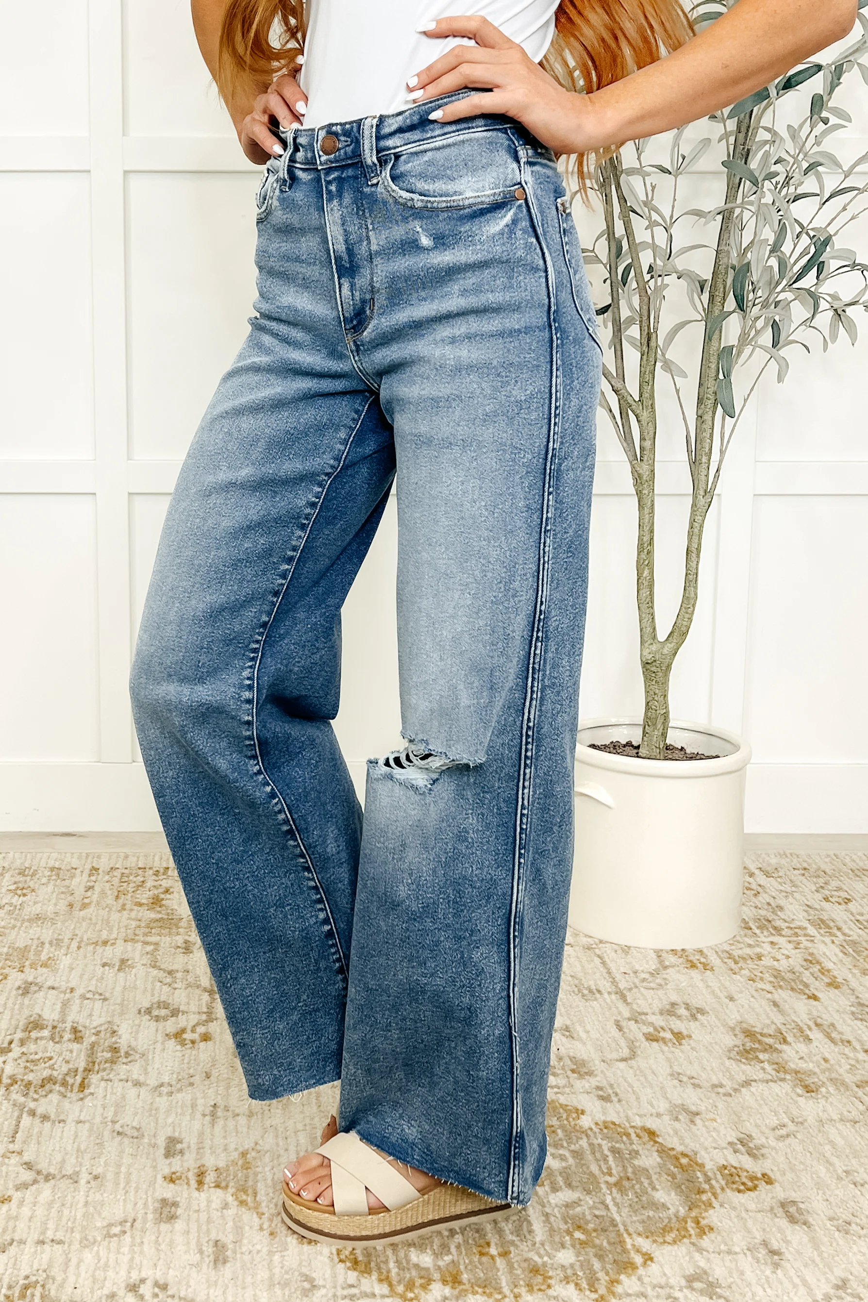 Tucker High Rise Vintage Wash Wide Leg Jeans - 4/30/2025 - Image 3