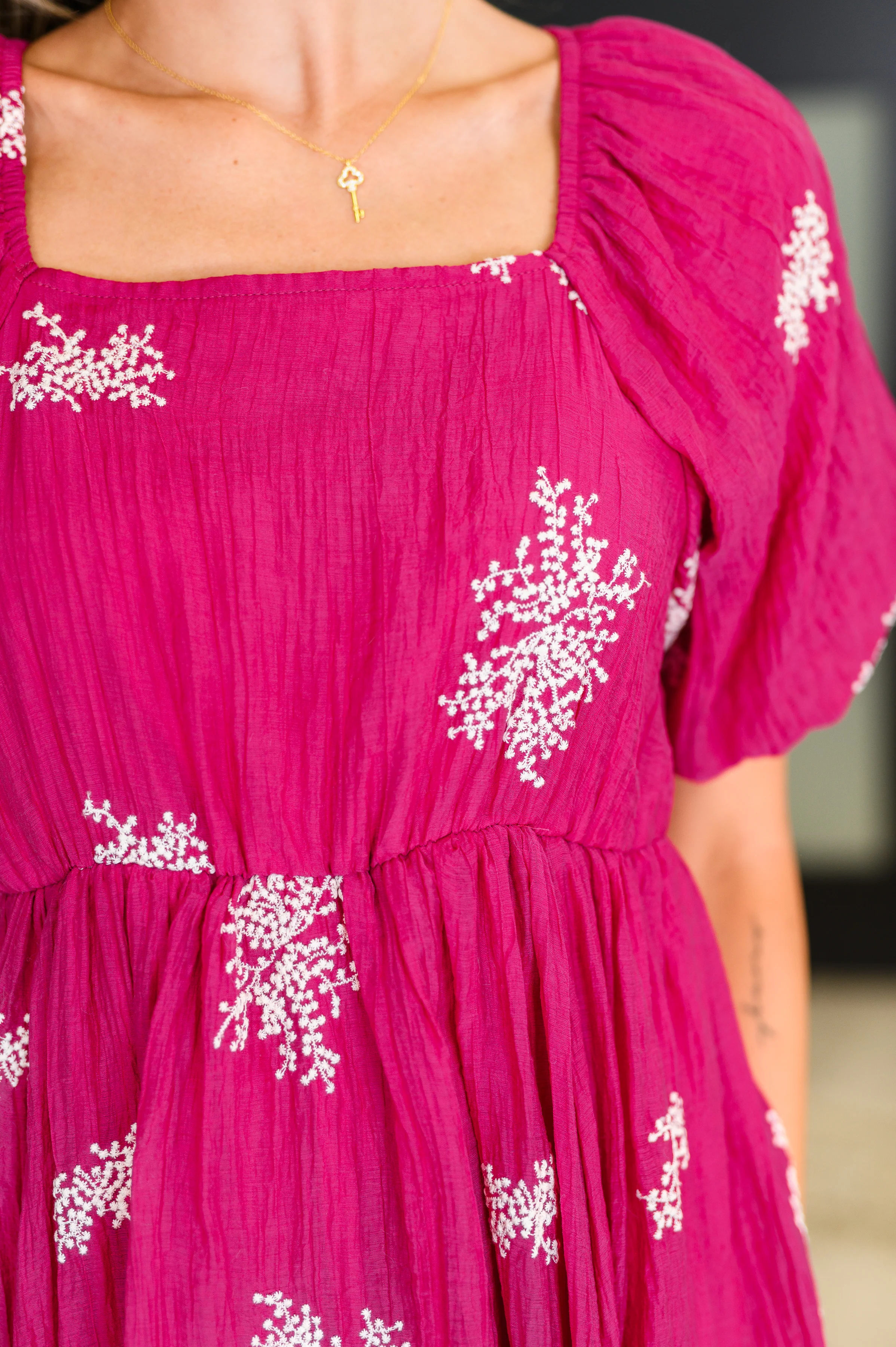 Twirl in Bloom Square Neck Dress in Hot Pink - 4/6/2026 - Image 2