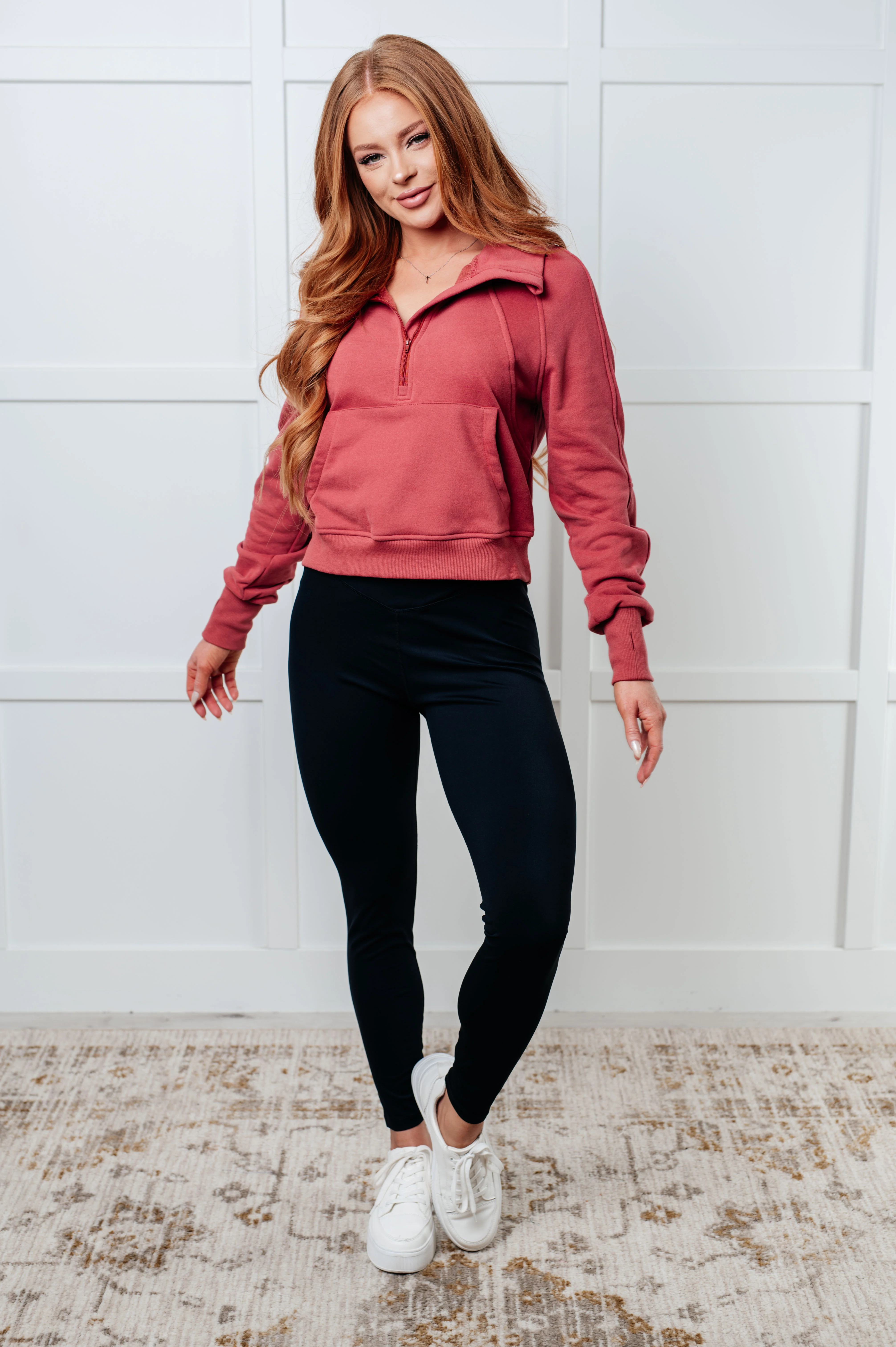 Under Her Spell Half Zip Pullover in Mauve - 9/30/2025 NEW - Image 2