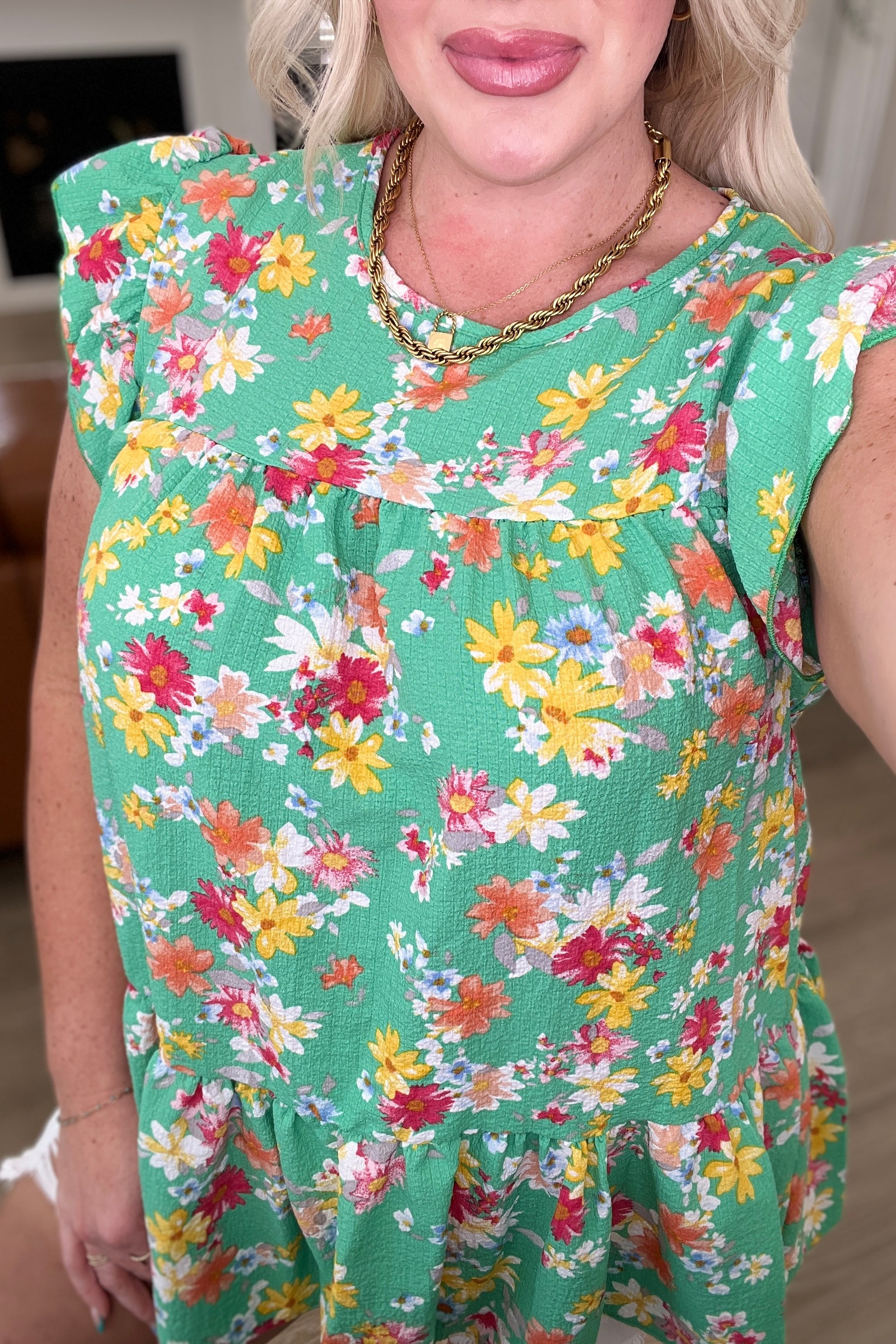 Understanding the Assignment Floral Babydoll Top in Green - 3/7/2024 - Image 6