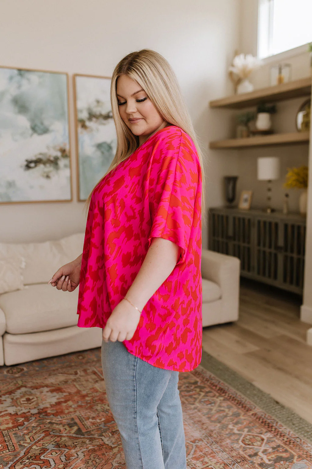 Unforgettable V-Neck Animal Print Blouse - 6/23/2023 - Image 6