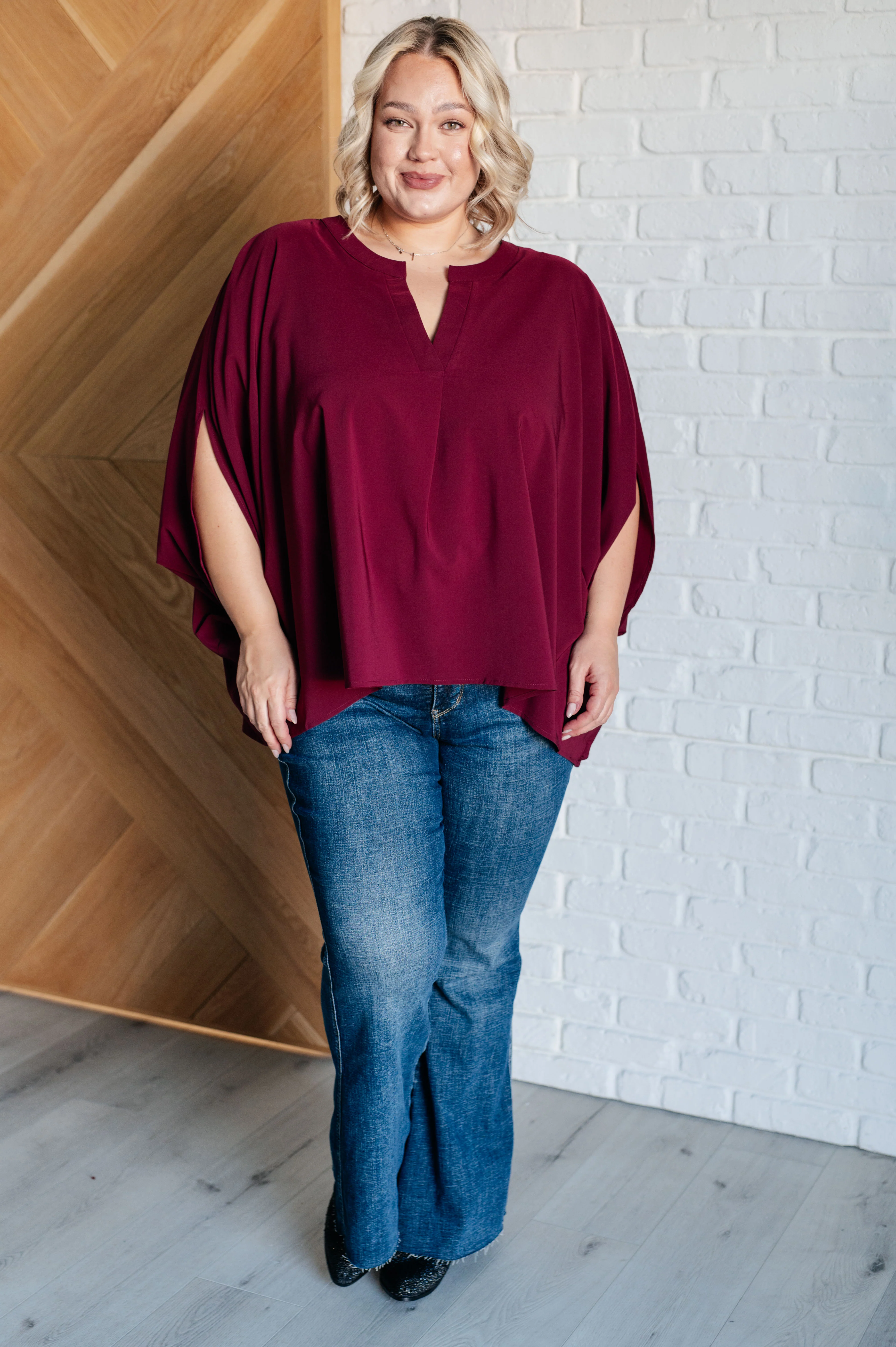Universal Philosophy Blouse in Wine - 12/2/2025 - Image 2