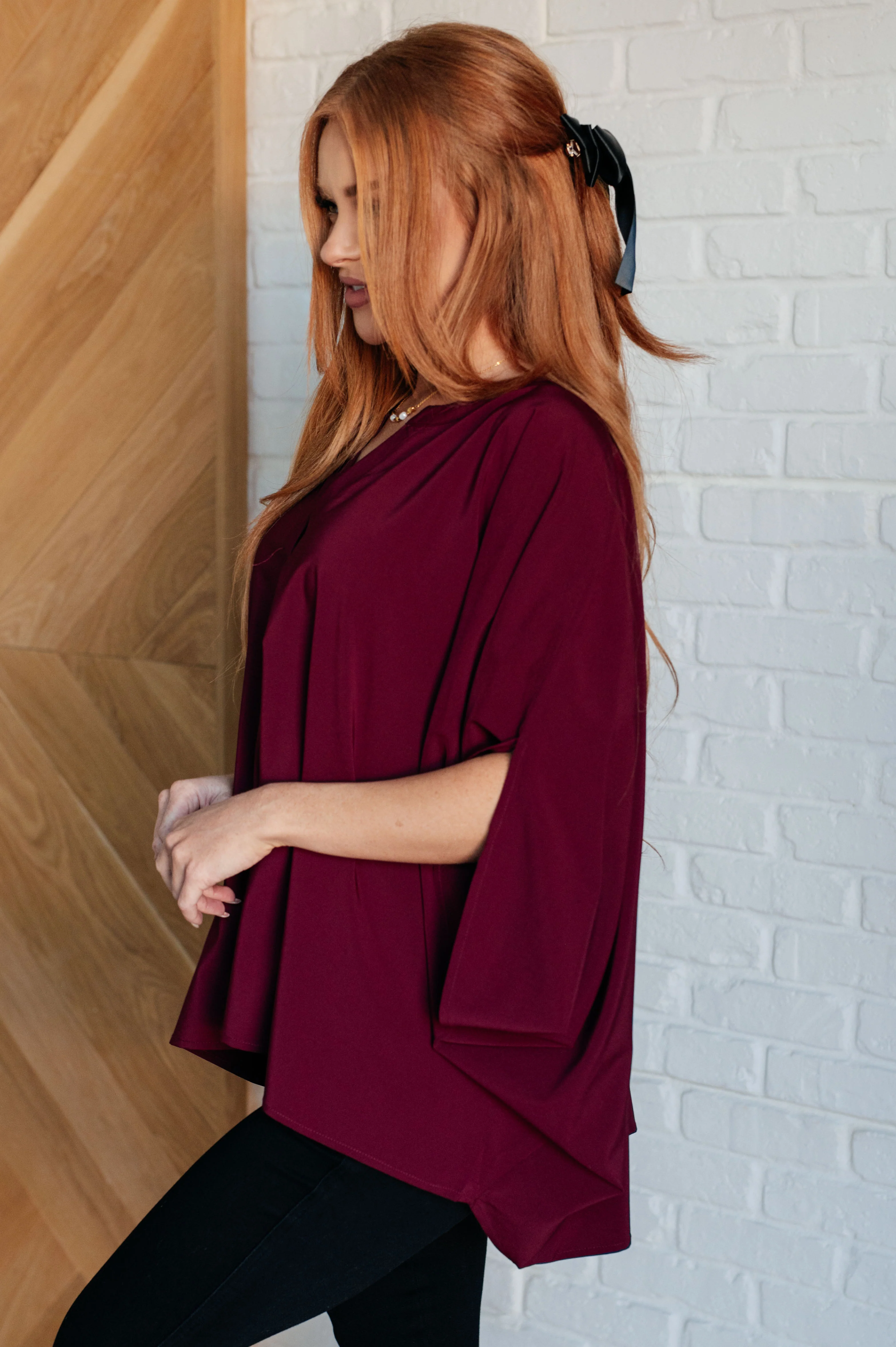 Universal Philosophy Blouse in Wine - 12/2/2025 - Image 9