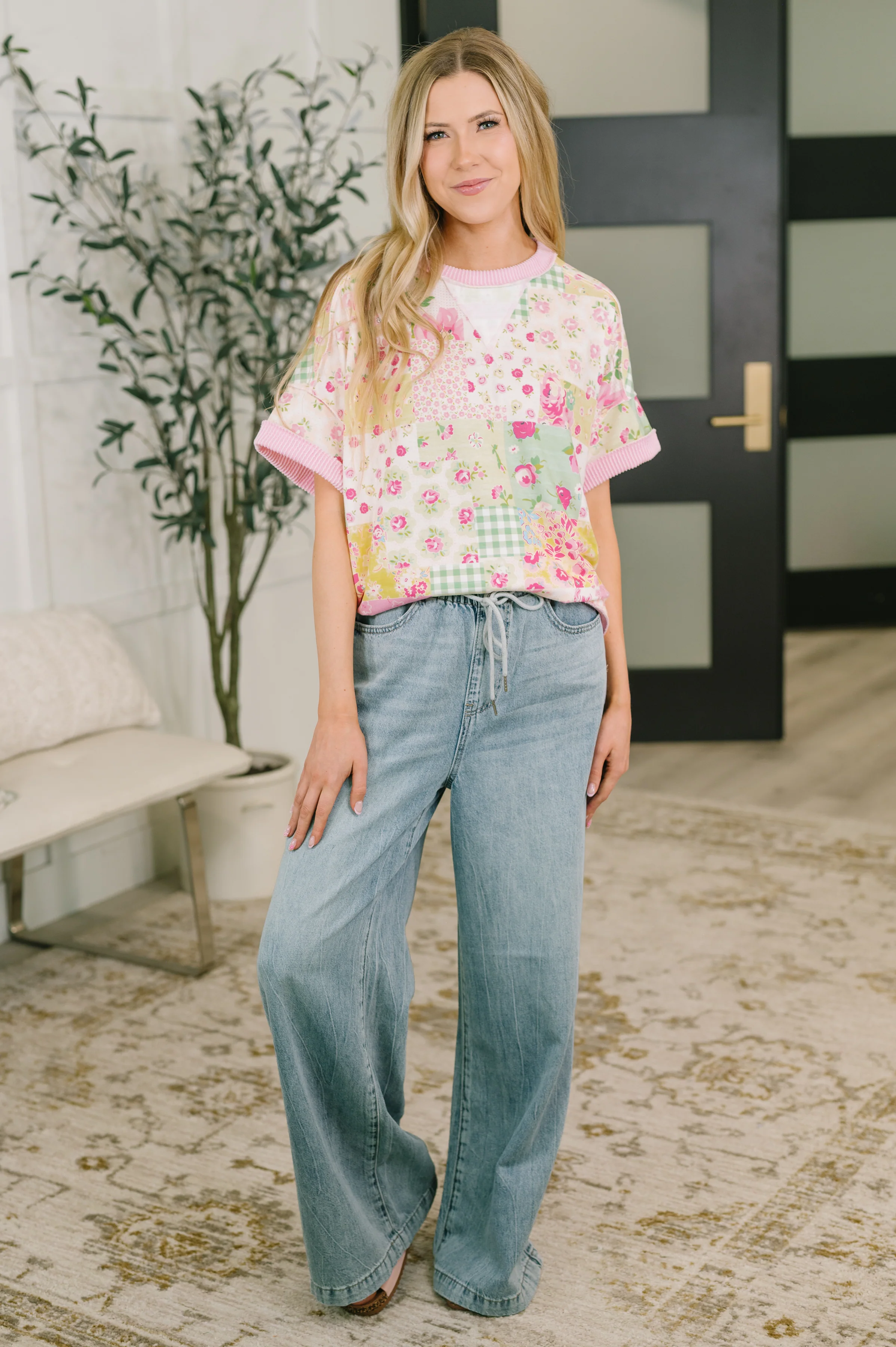 Until Tomorrow Patchwork Relaxed Tee - 6/19/2026 NEW - Image 3