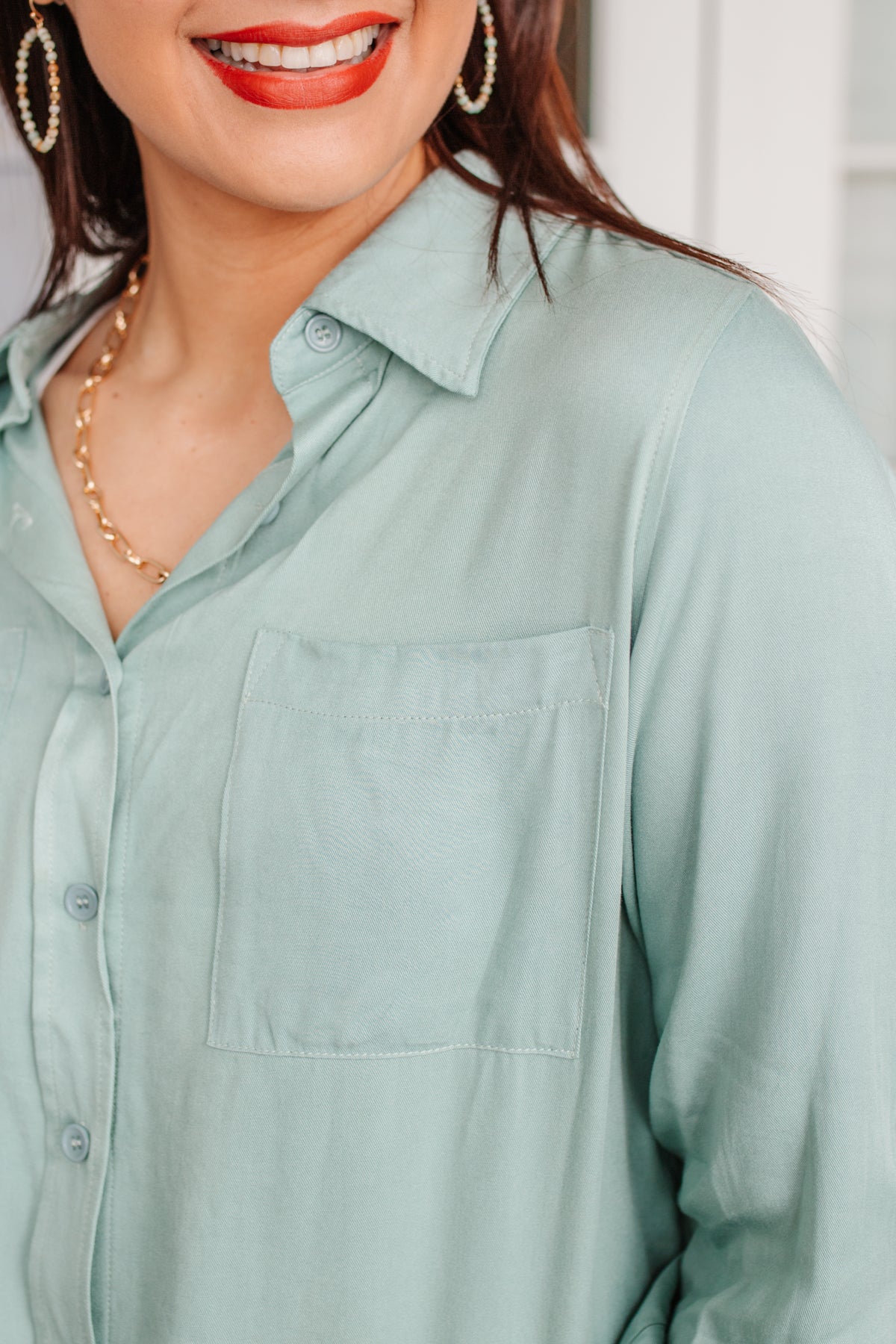 Unwavering Confidence Blouse in Light Blue - 4/7/2022 - Image 14