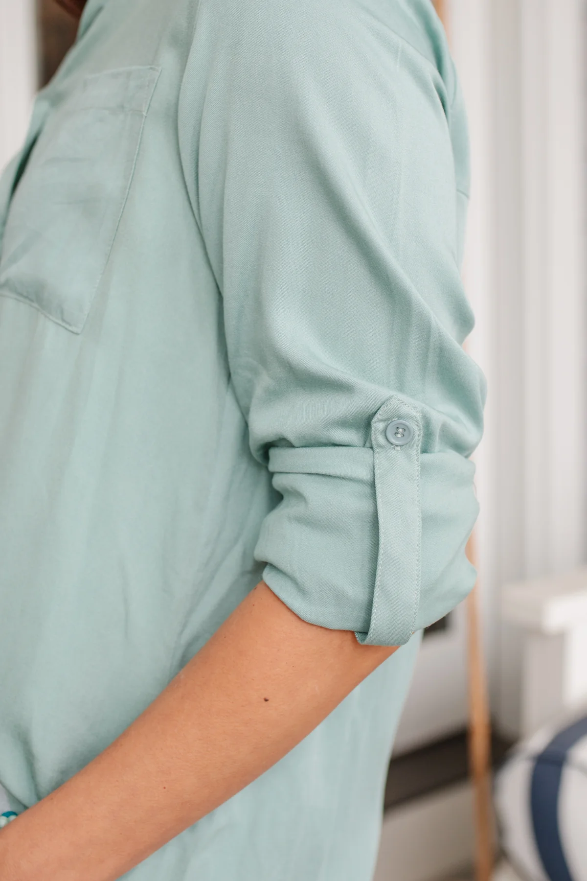 Unwavering Confidence Blouse in Light Blue - 4/7/2022 - Image 16