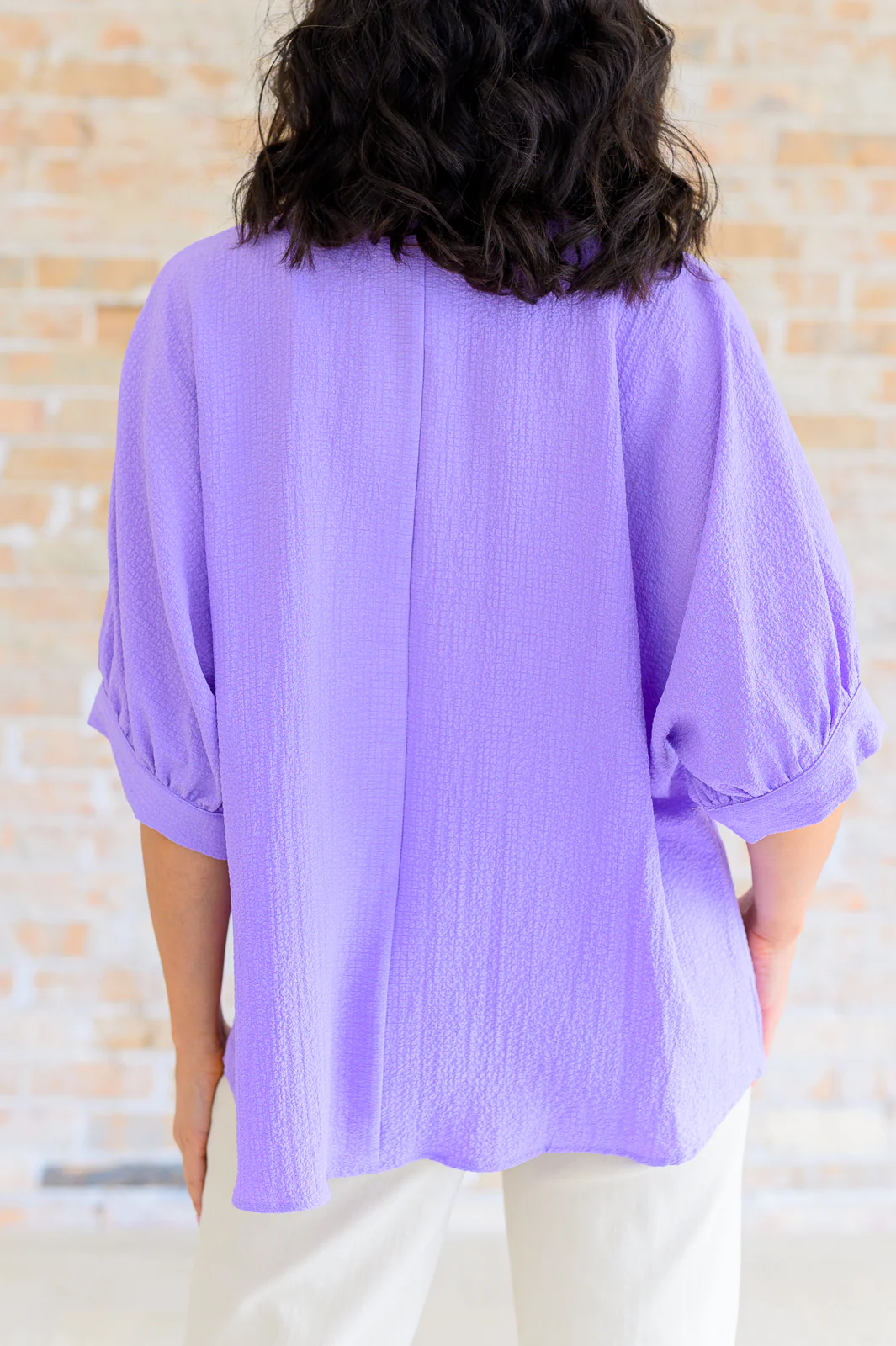 Up For Anything V-Neck Blouse in Lavender - 6/14/2024 - Image 4