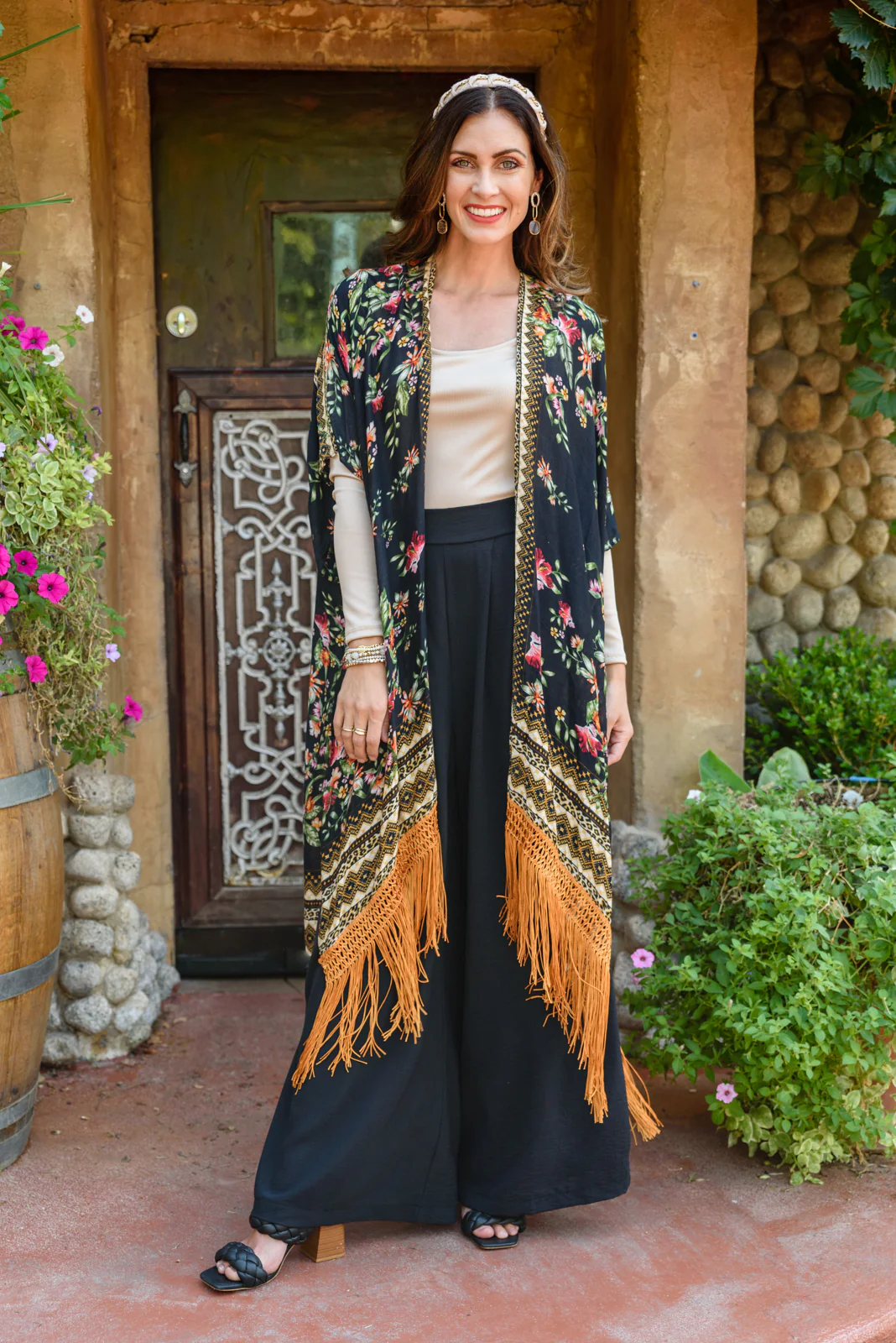 Up To Date Pleated Wide Leg Pants In Black - 9/29/2022 - Image 3