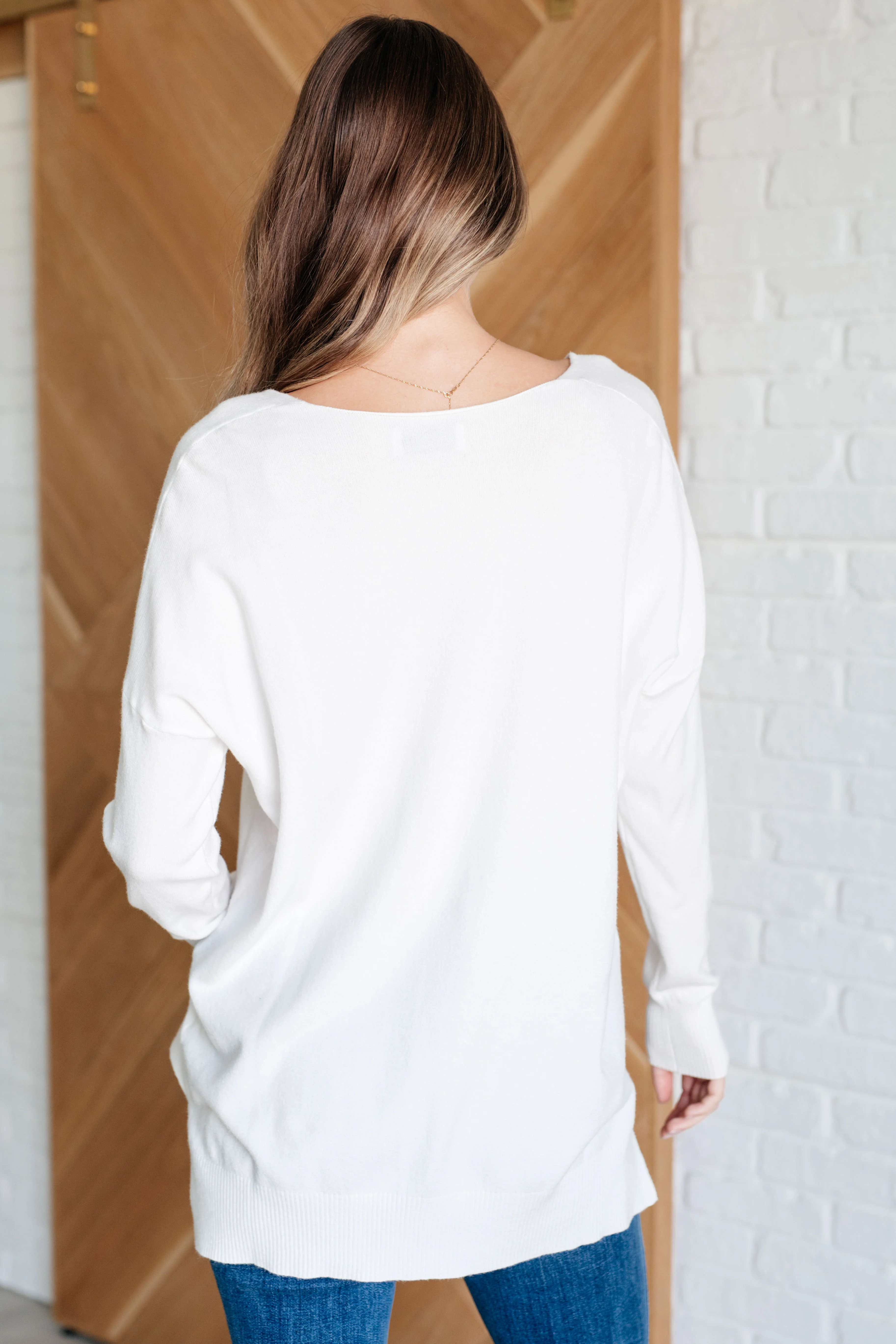 V-Neck Front Seam Sweater in Ivory - 9/25/2024 - Image 11