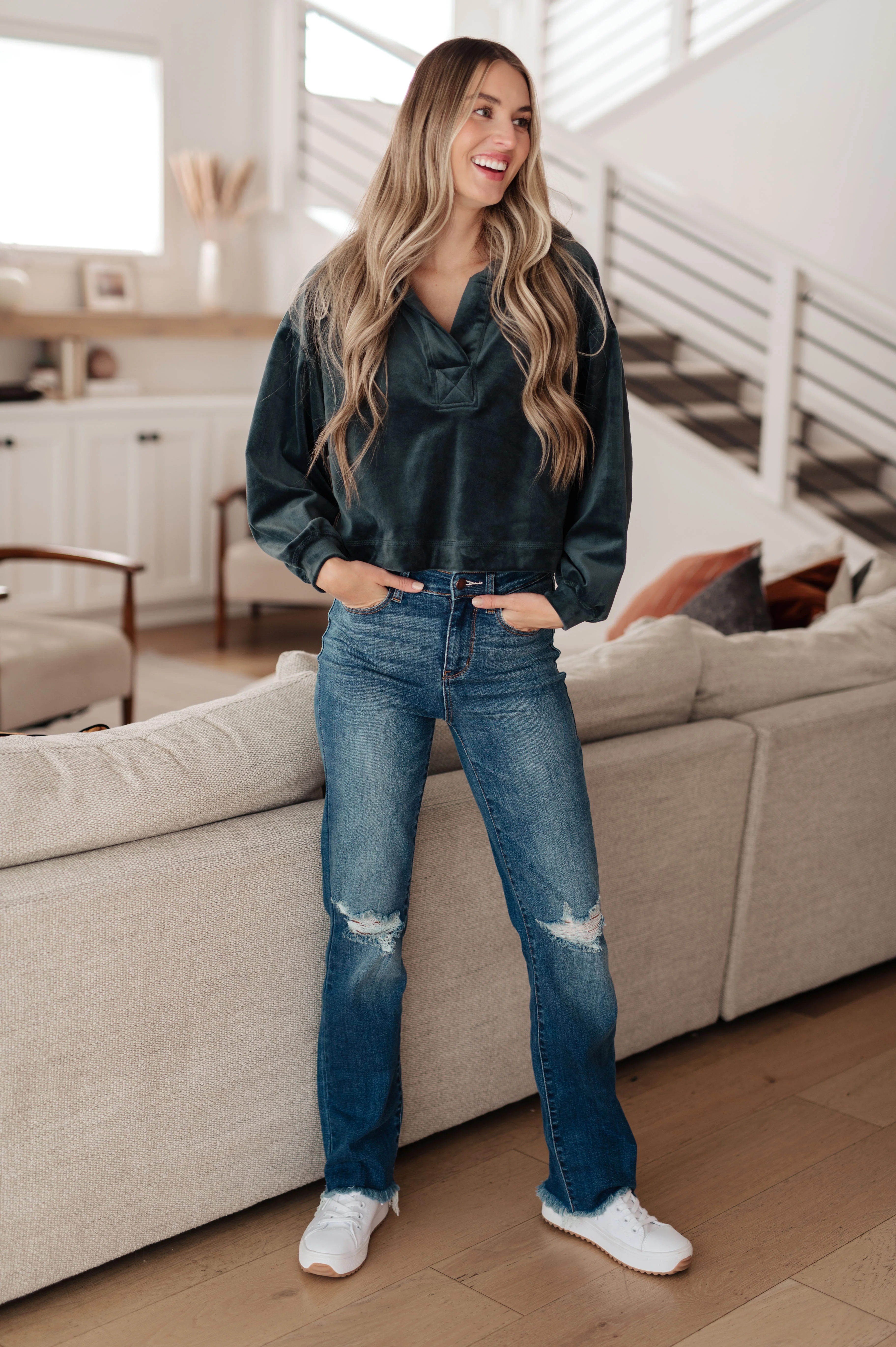 Velvet Icon Hoodie In Grey Blue - 1/24/2023 - Image 4