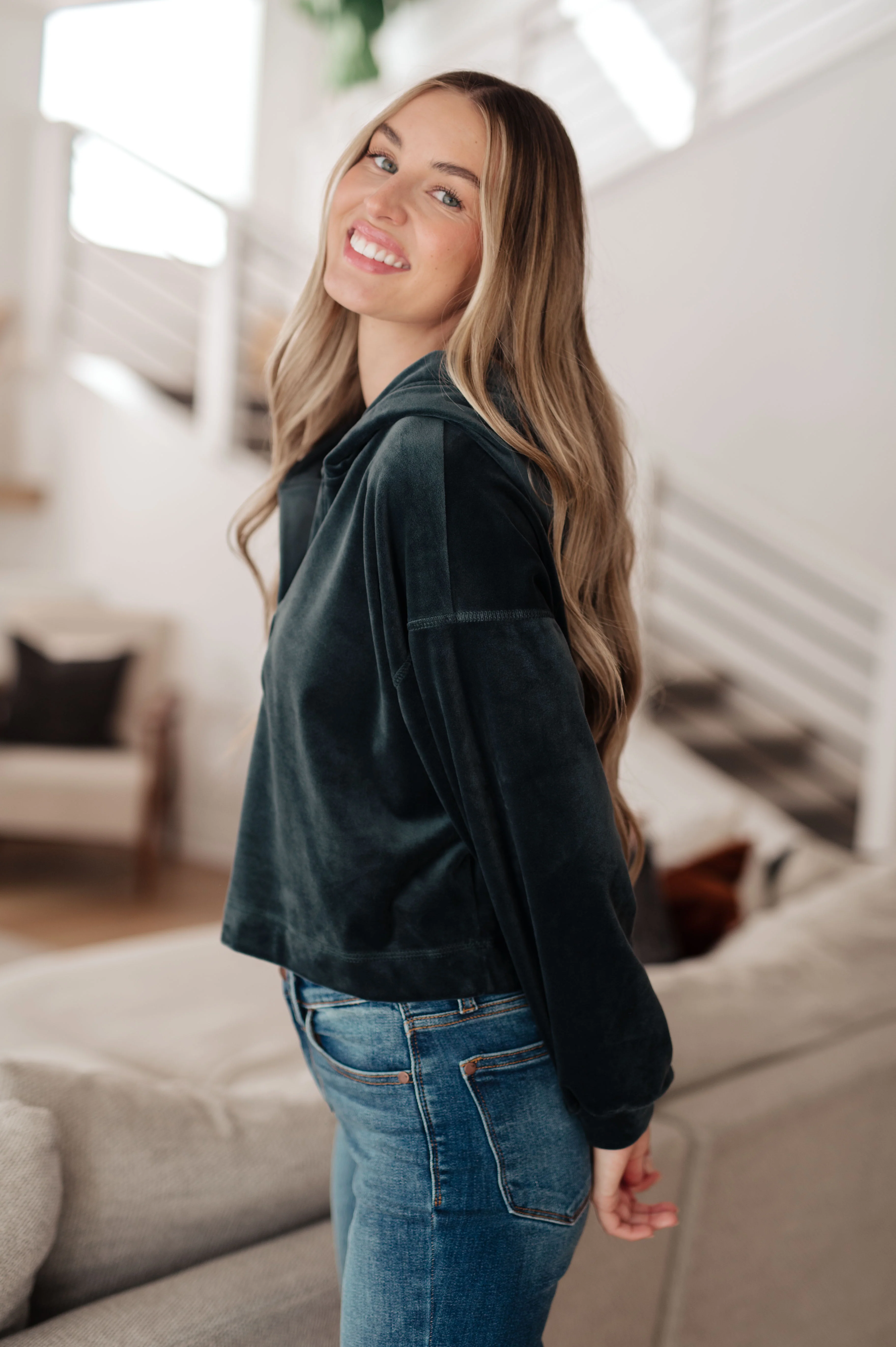Velvet Icon Hoodie In Grey Blue - 1/24/2023 - Image 6