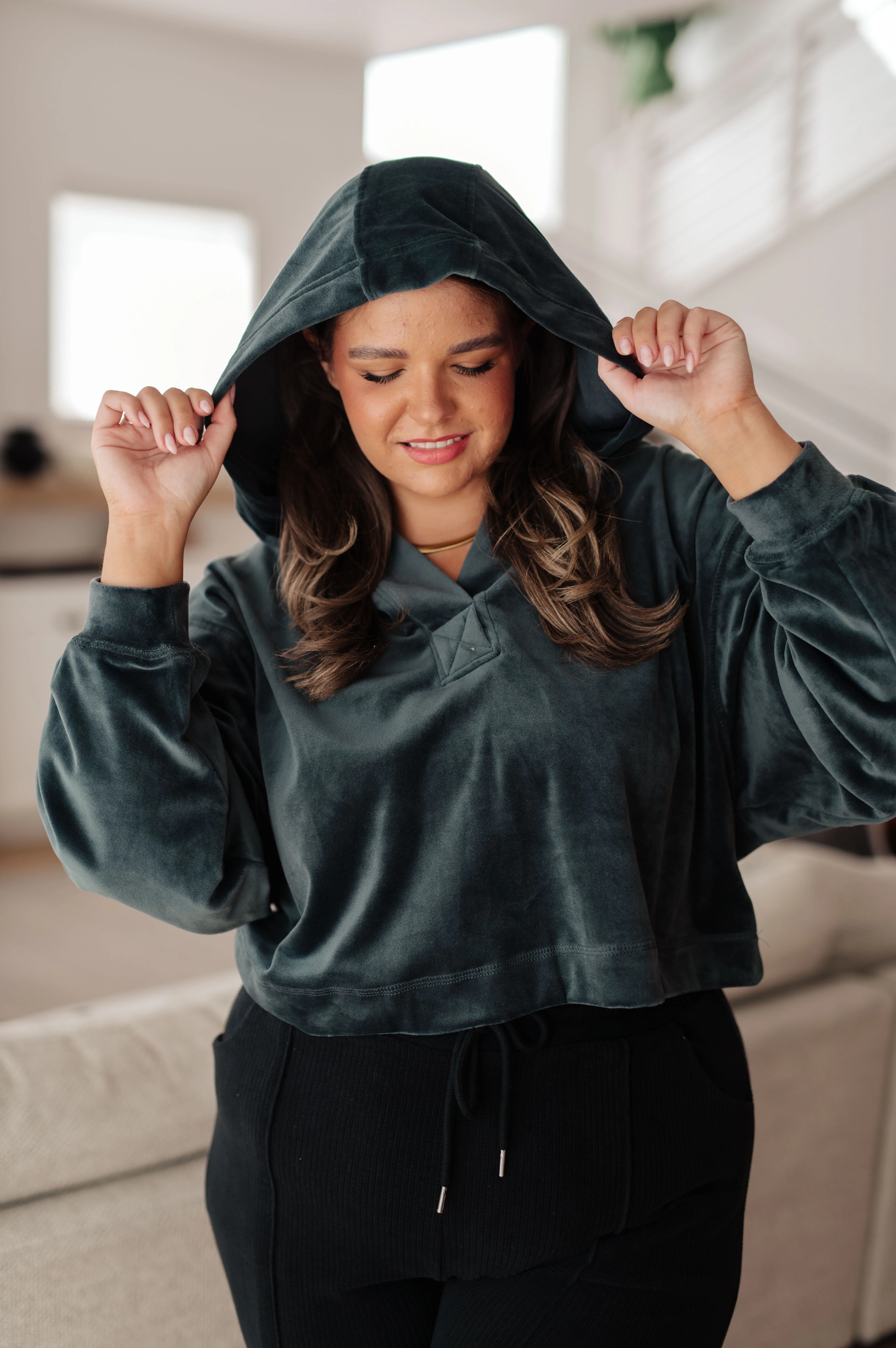 Velvet Icon Hoodie In Grey Blue - 1/24/2023 - Image 7