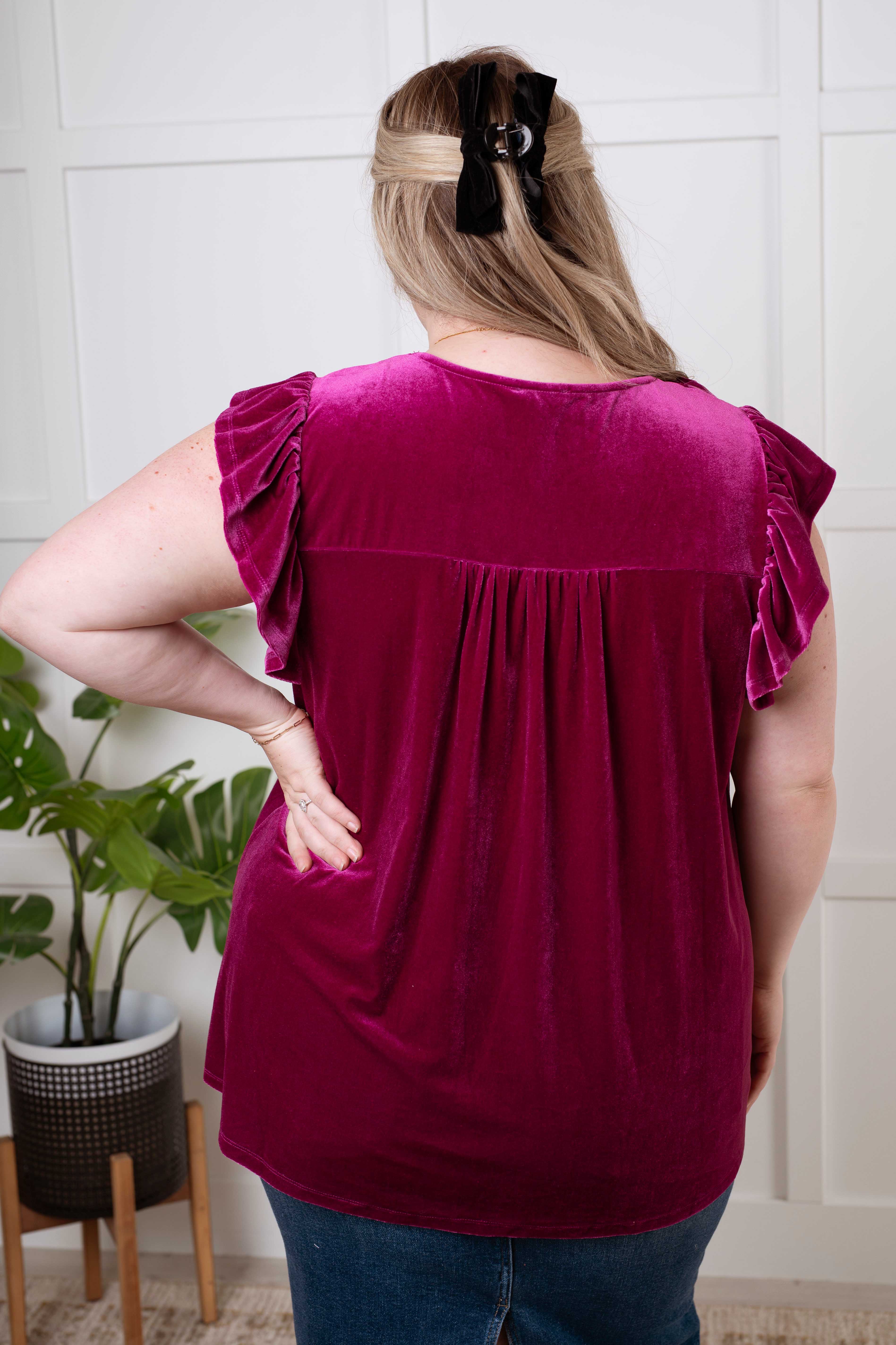 Velveteen Queen Blouse in Magenta - 12/2/2025 - Image 7
