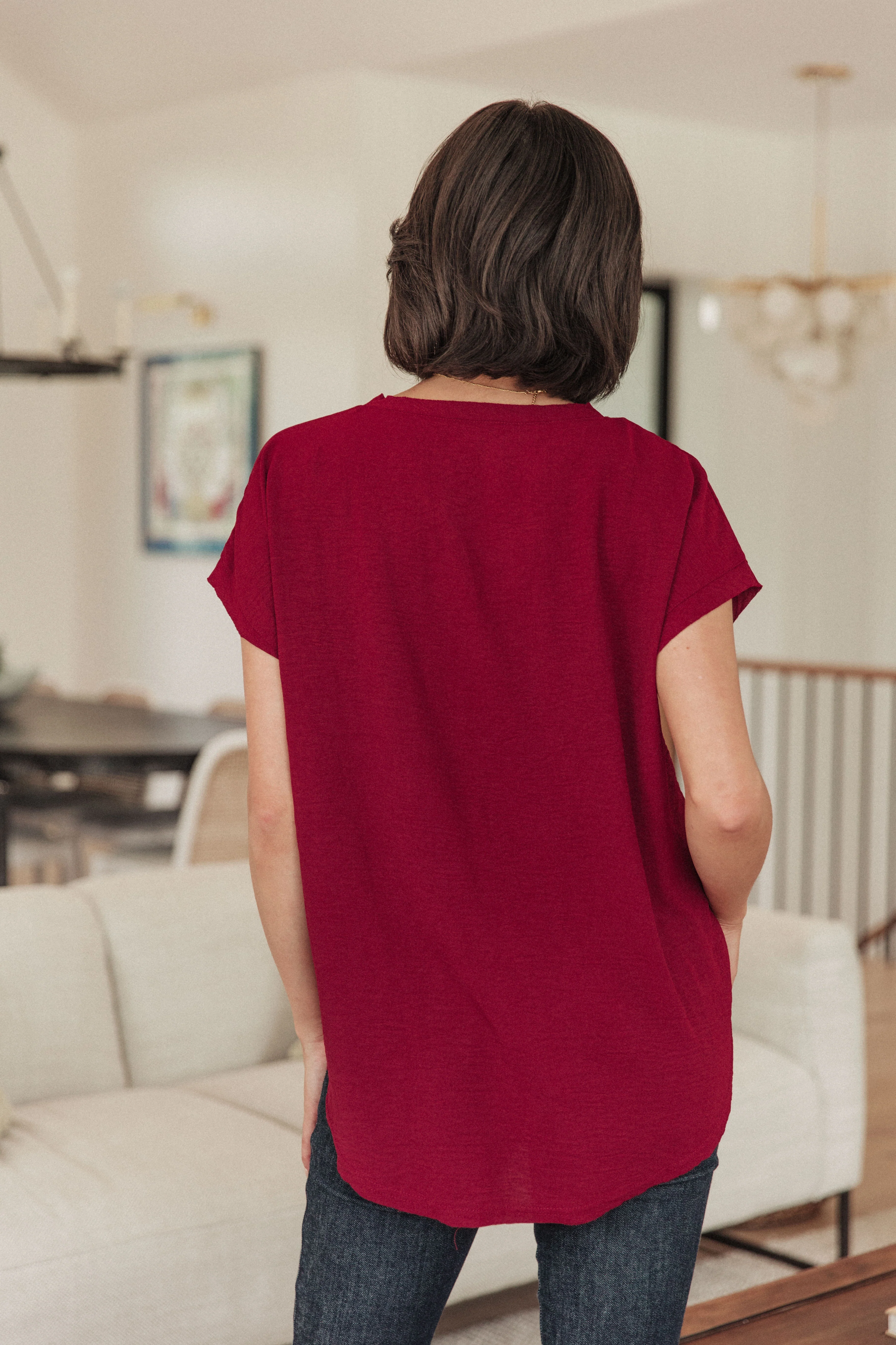 Very Much Needed V-Neck Top in Wine - 8/25/2023 - Image 8