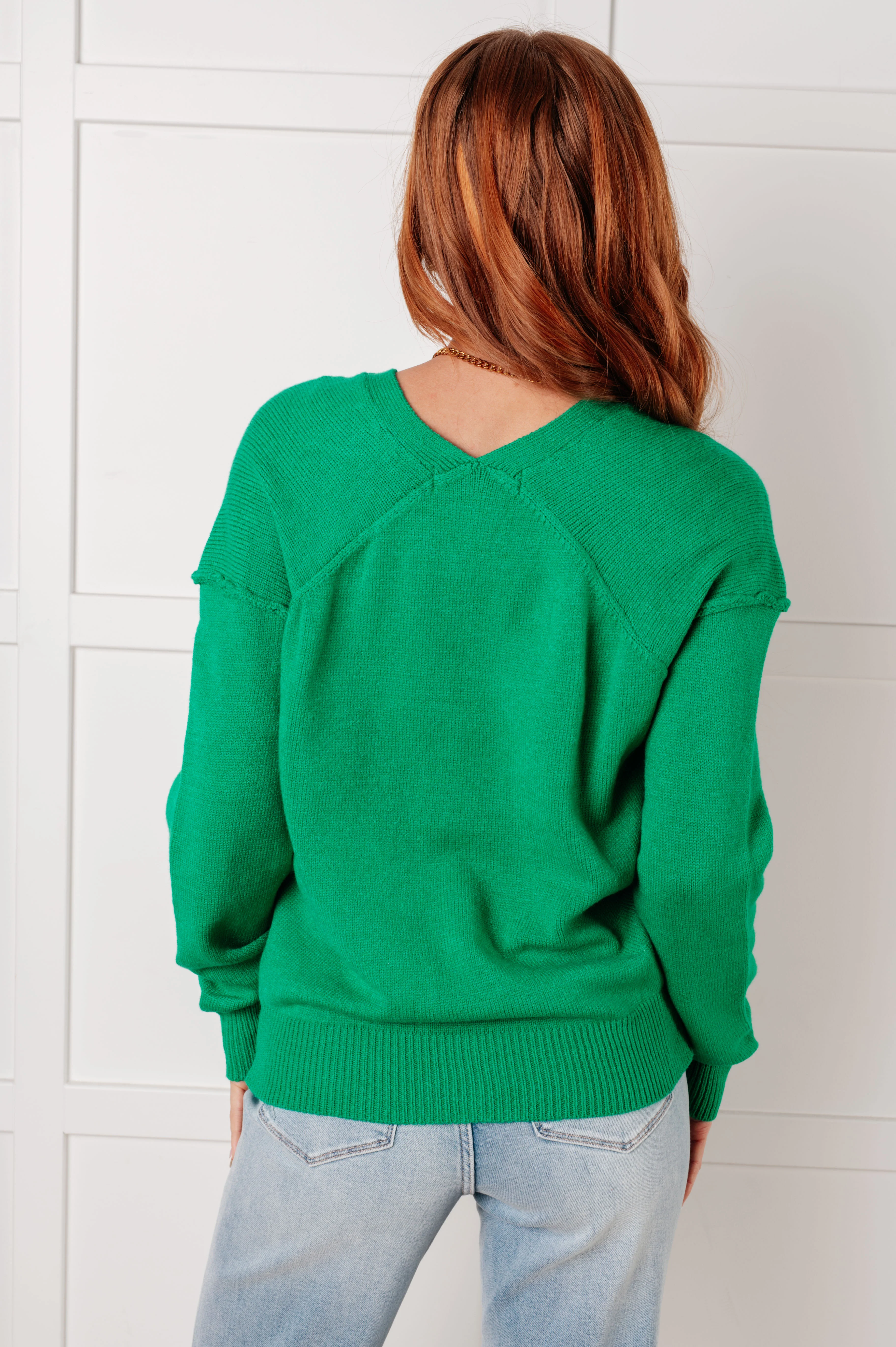 Very Understandable V-Neck Sweater in Green - 1/30/2025 - Image 7
