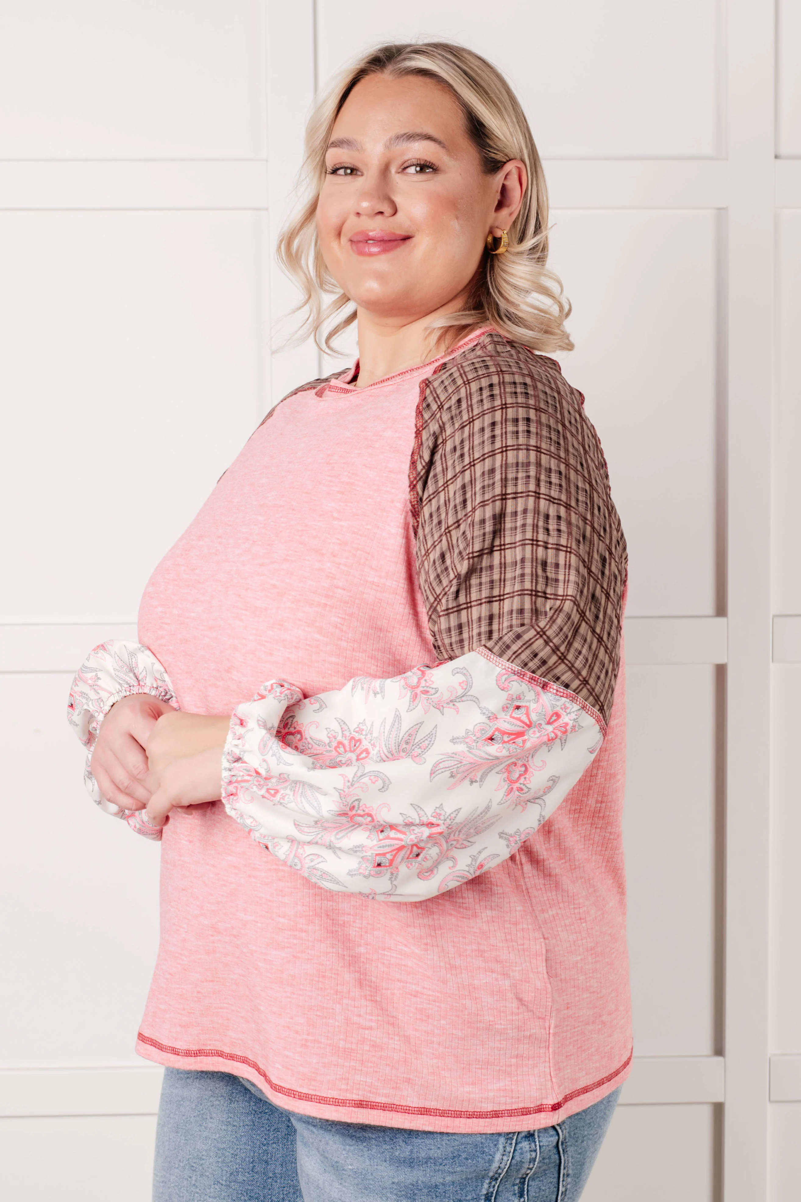 Walk for Miles Floral Color Block Top - 2/16/2026 - Image 6