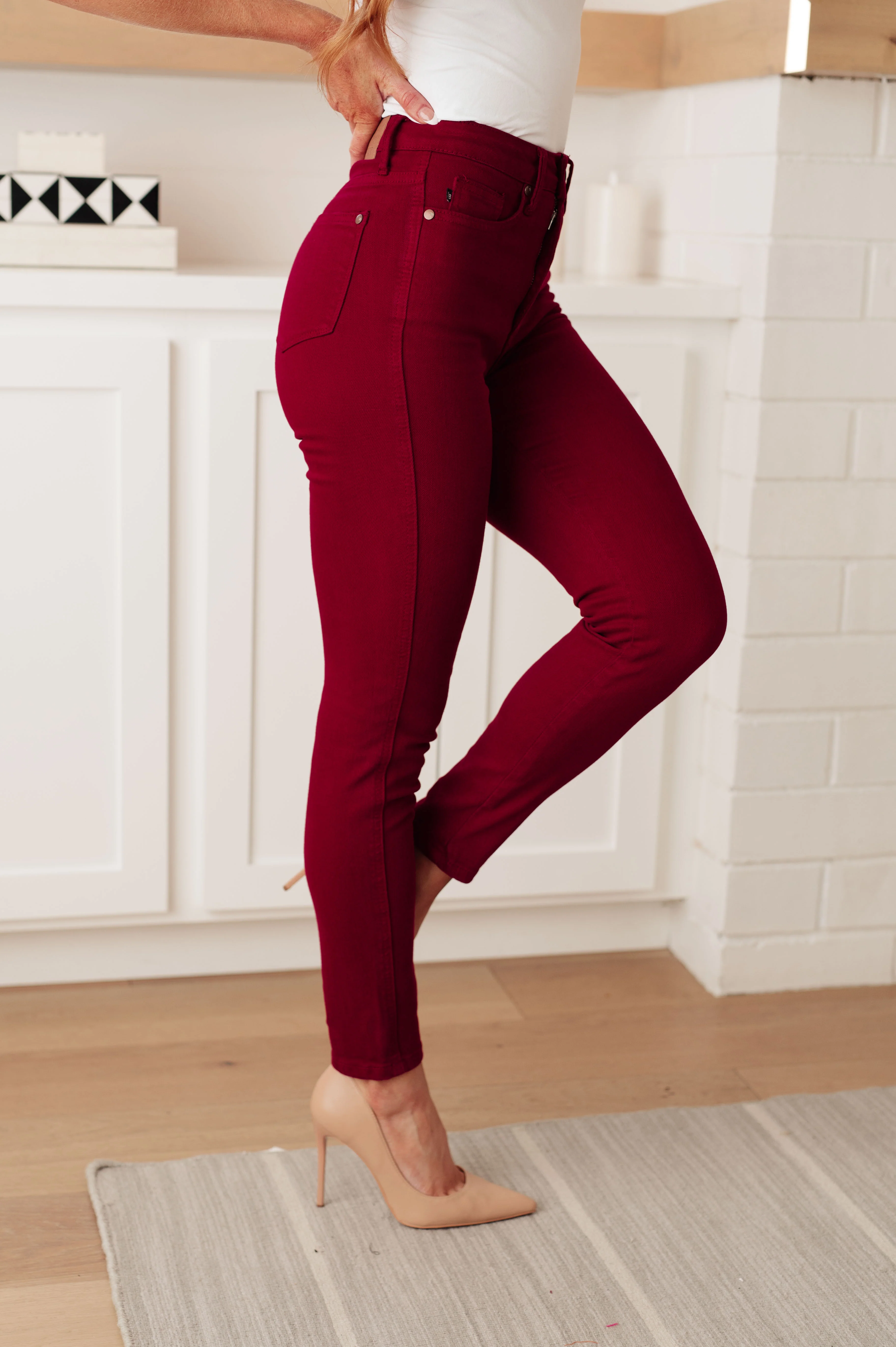 Wanda High Rise Control Top Skinny Jeans Scarlet - 10/18/2023 - Image 5