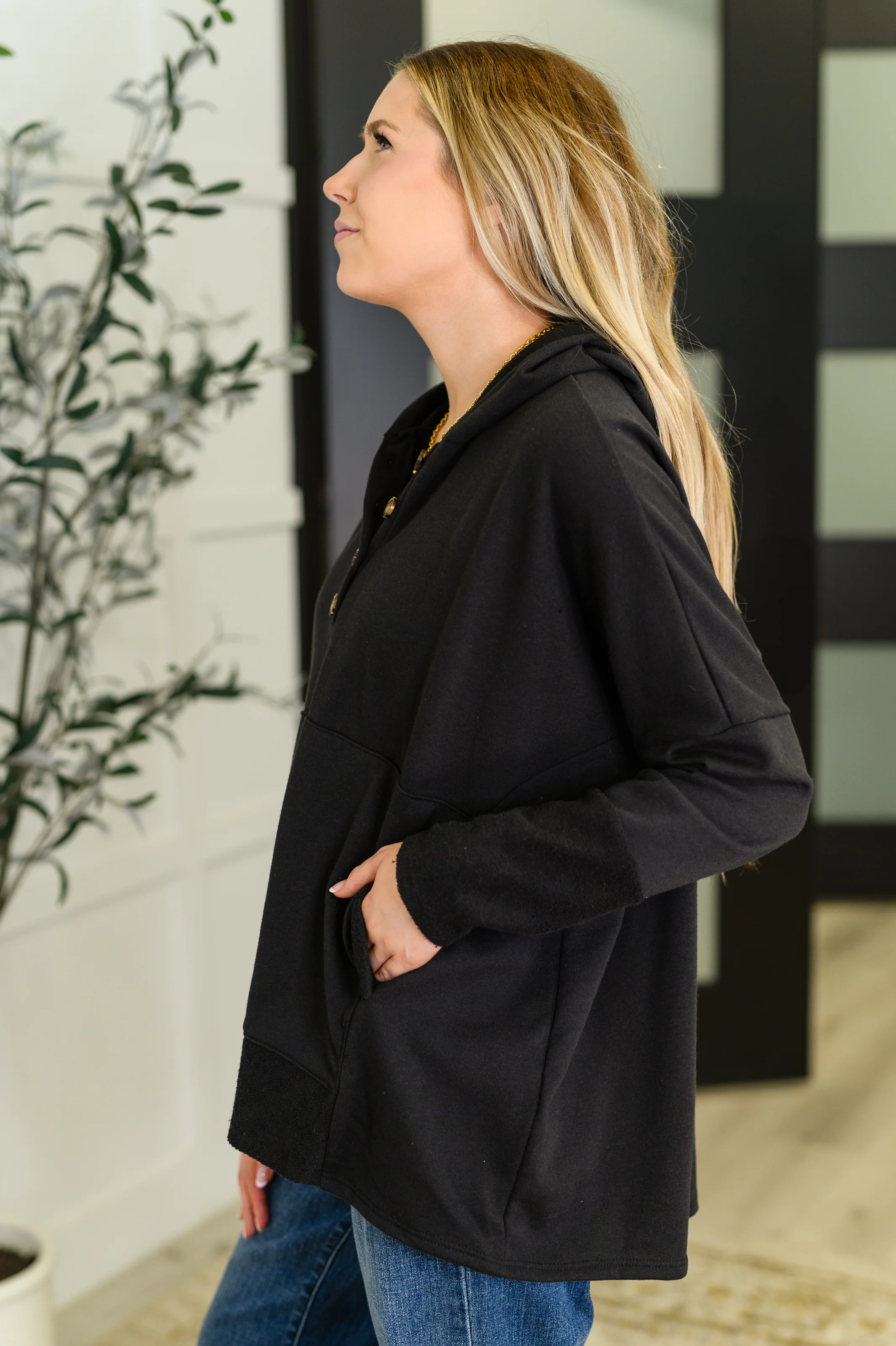 Warm Intentions Henley Pullover in Black - 8/26/2025 - Image 4