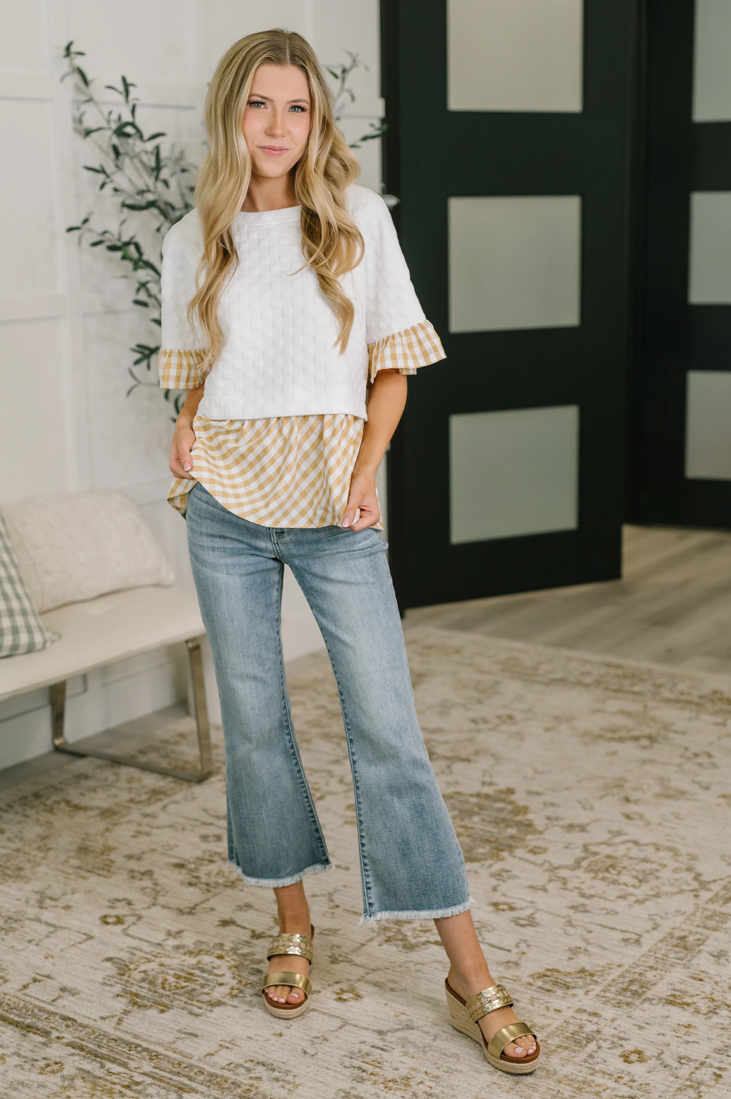 Welcome Me Home Gingham Print Top - 6/1/2026 - Image 3