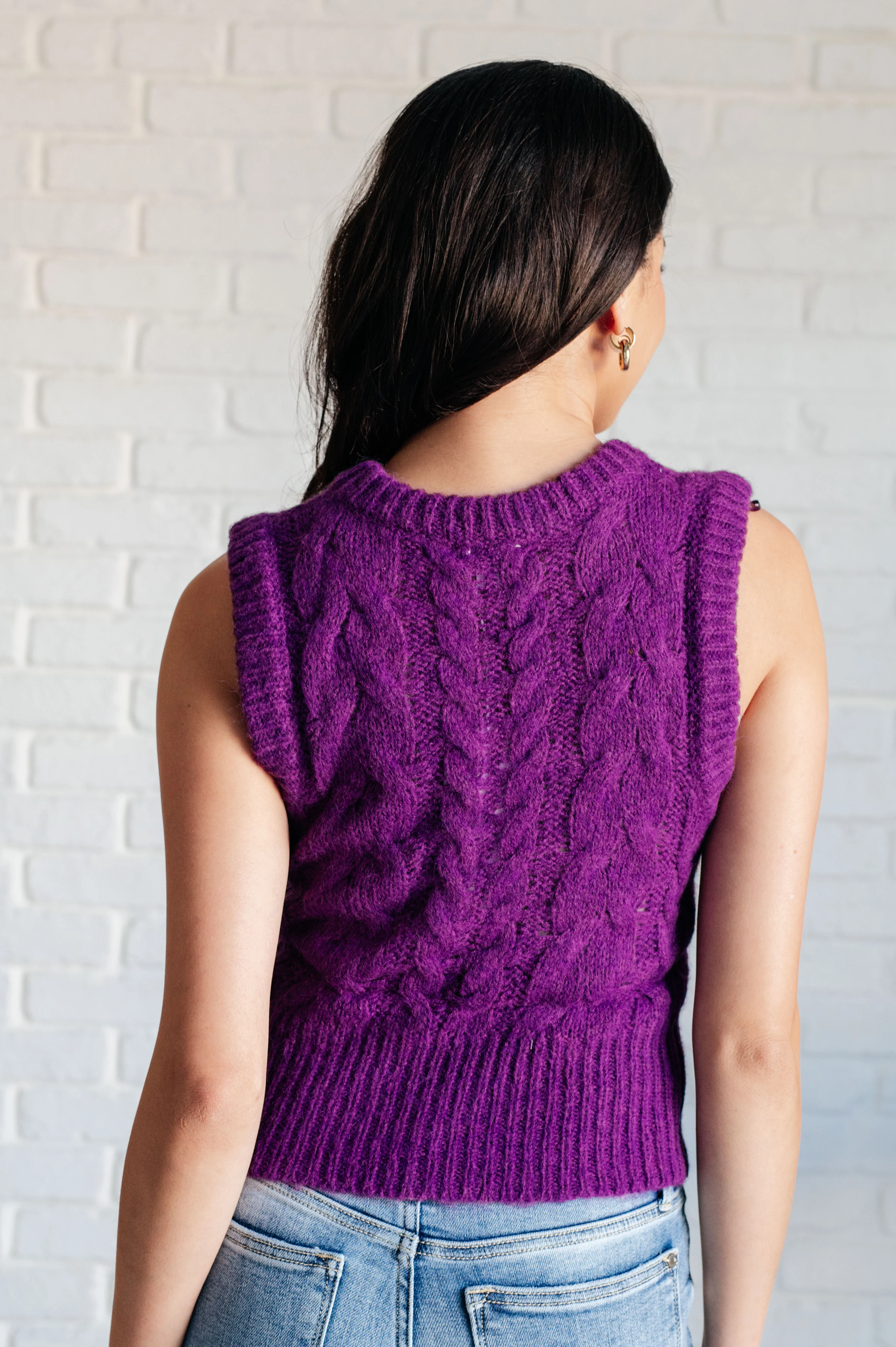 What's On Your Mind Cable Knit Vest - 3/20/2025 - Image 6