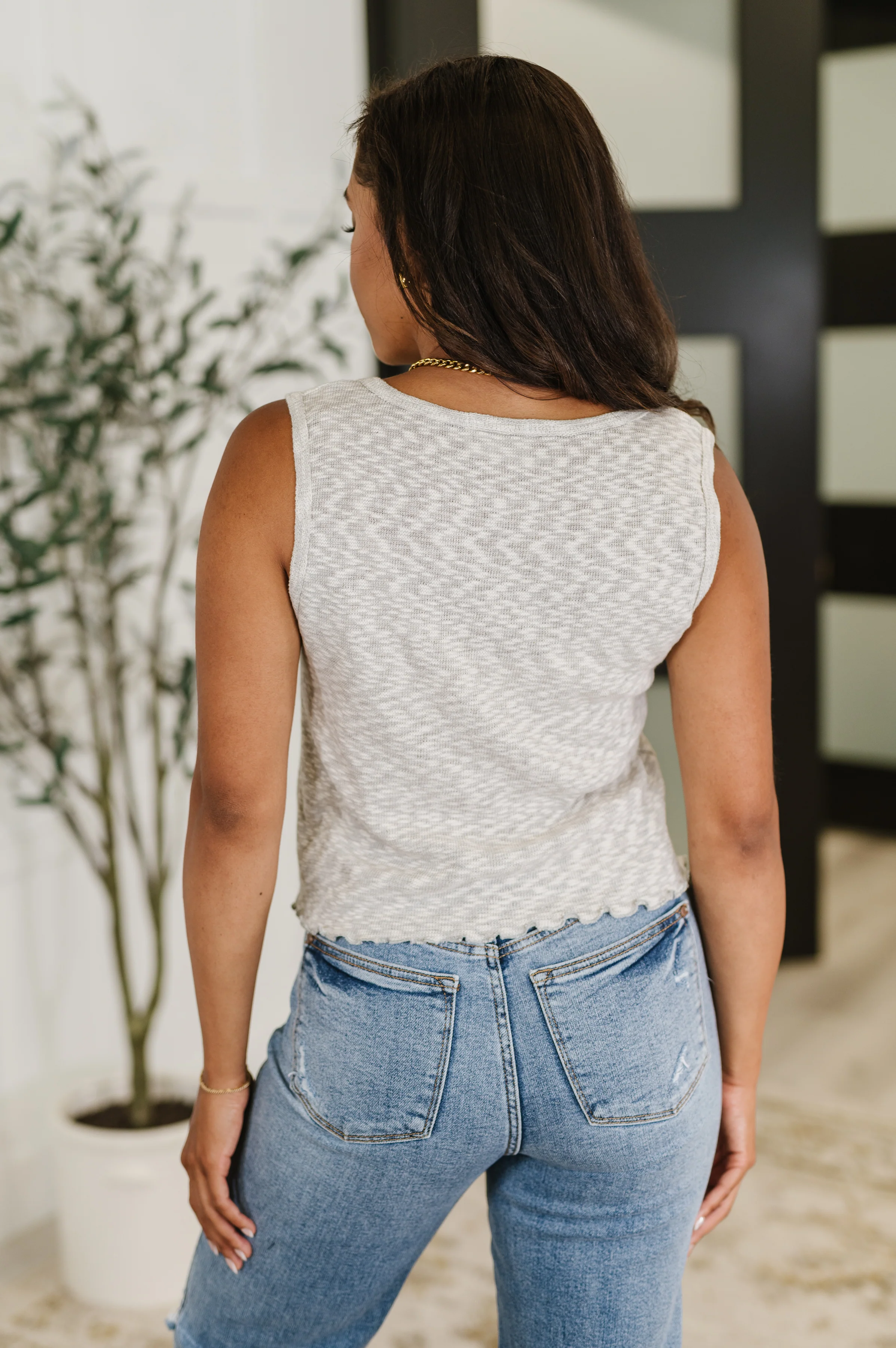 What's the Plan Lettuce Hem Tank in Heather Grey - 7/2/2026 - Image 6