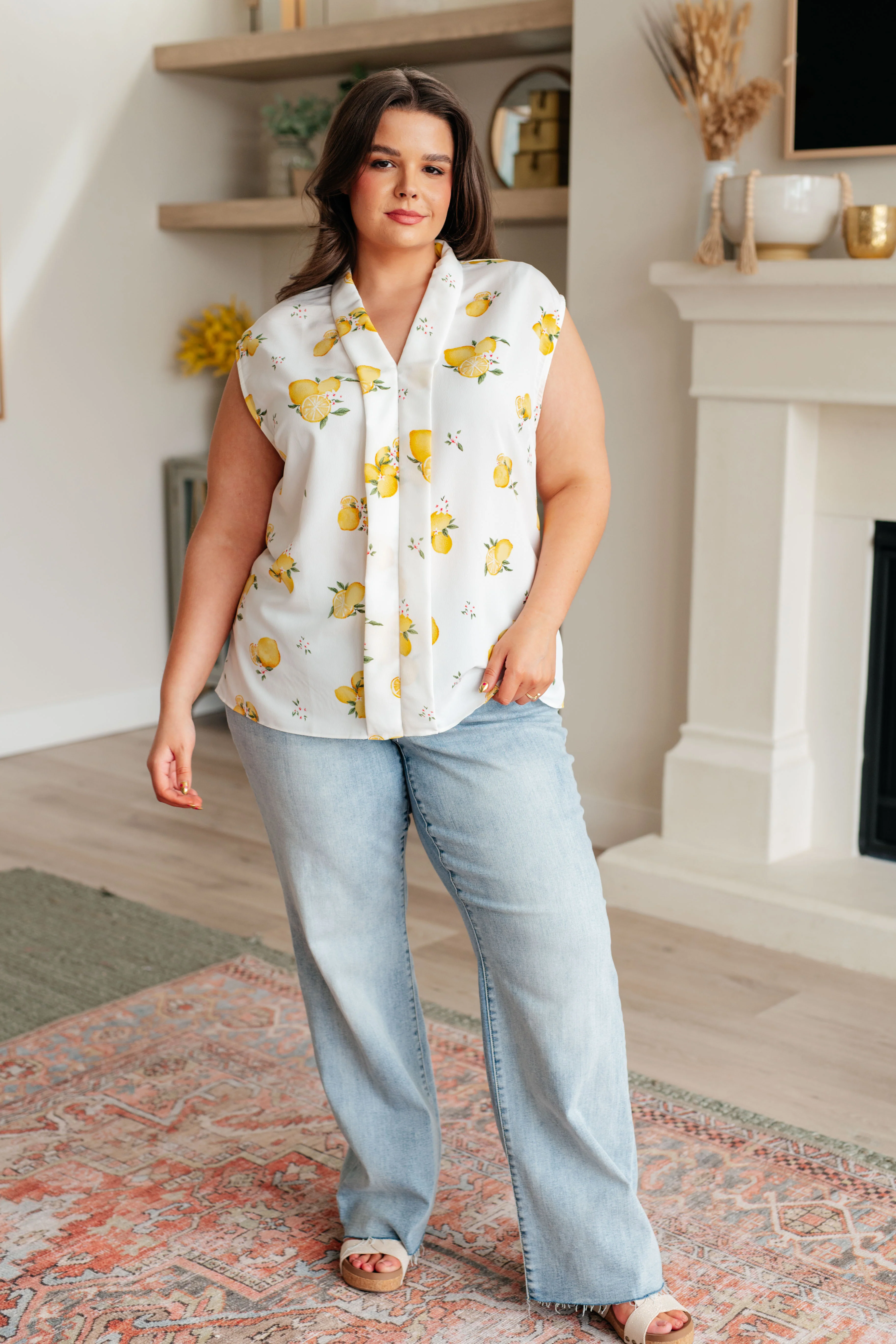 When Life Gives You Lemons Sleeveless Blouse - 4/25/2024 - Image 3