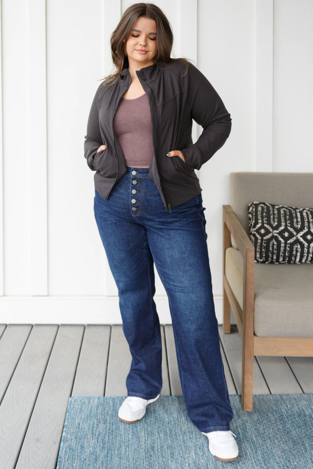 Where Are You Zip Up Jacket in Black - 12/12/2025 NEW - Image 7