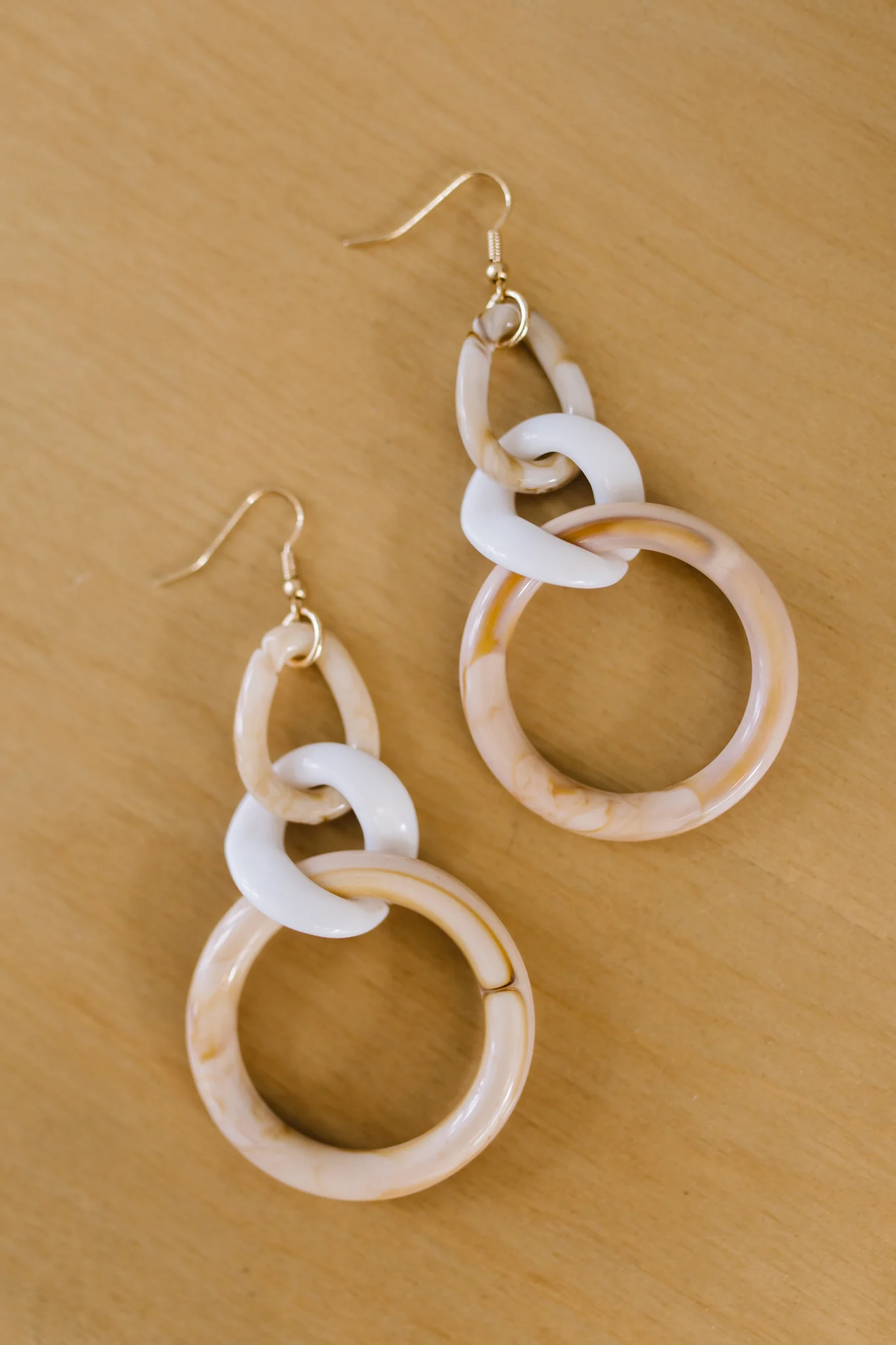 White Marble Hoop Earrings - 8/19/2021 - Image 5