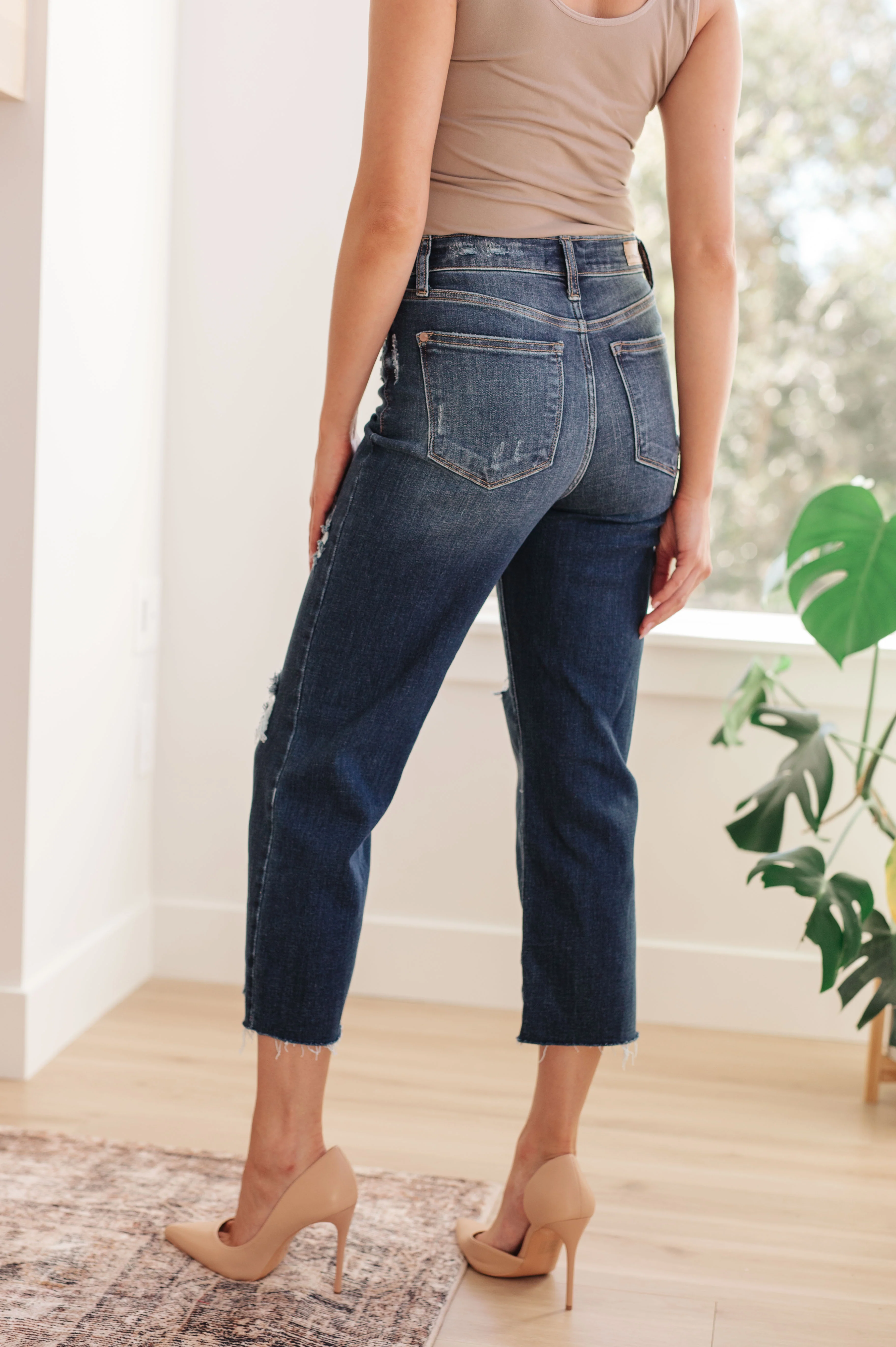 Whitney High Rise Distressed Wide Leg Crop Jeans - 11/1/2023 - Image 8